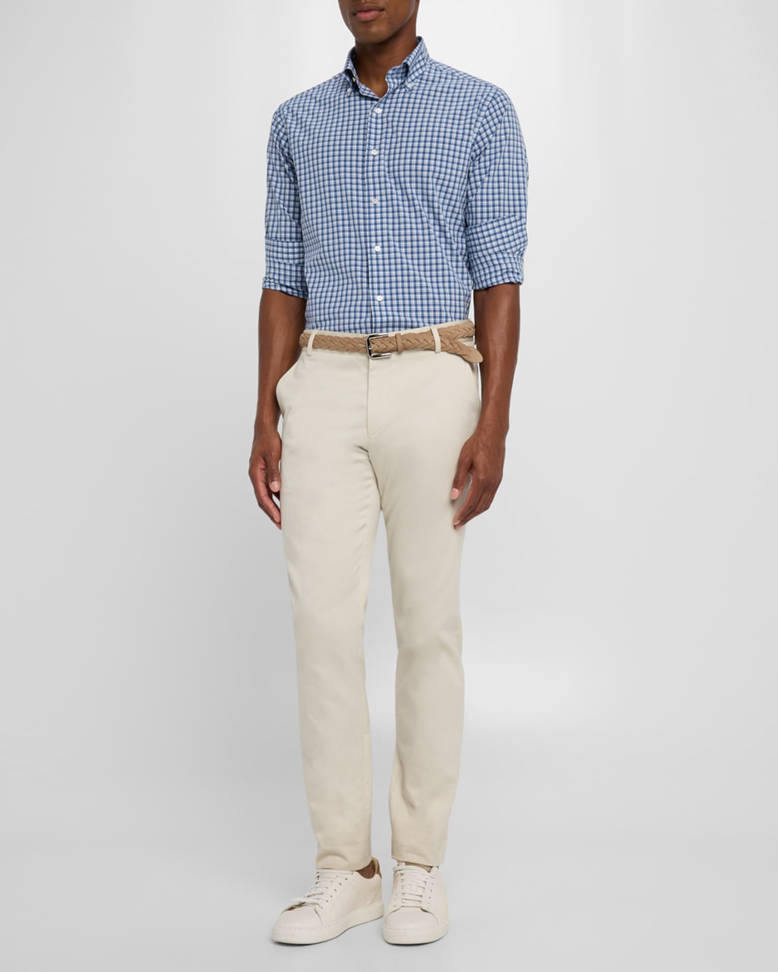 Men's Davis Plaid Performance Poplin Sport Shirt - Thumbnail 2