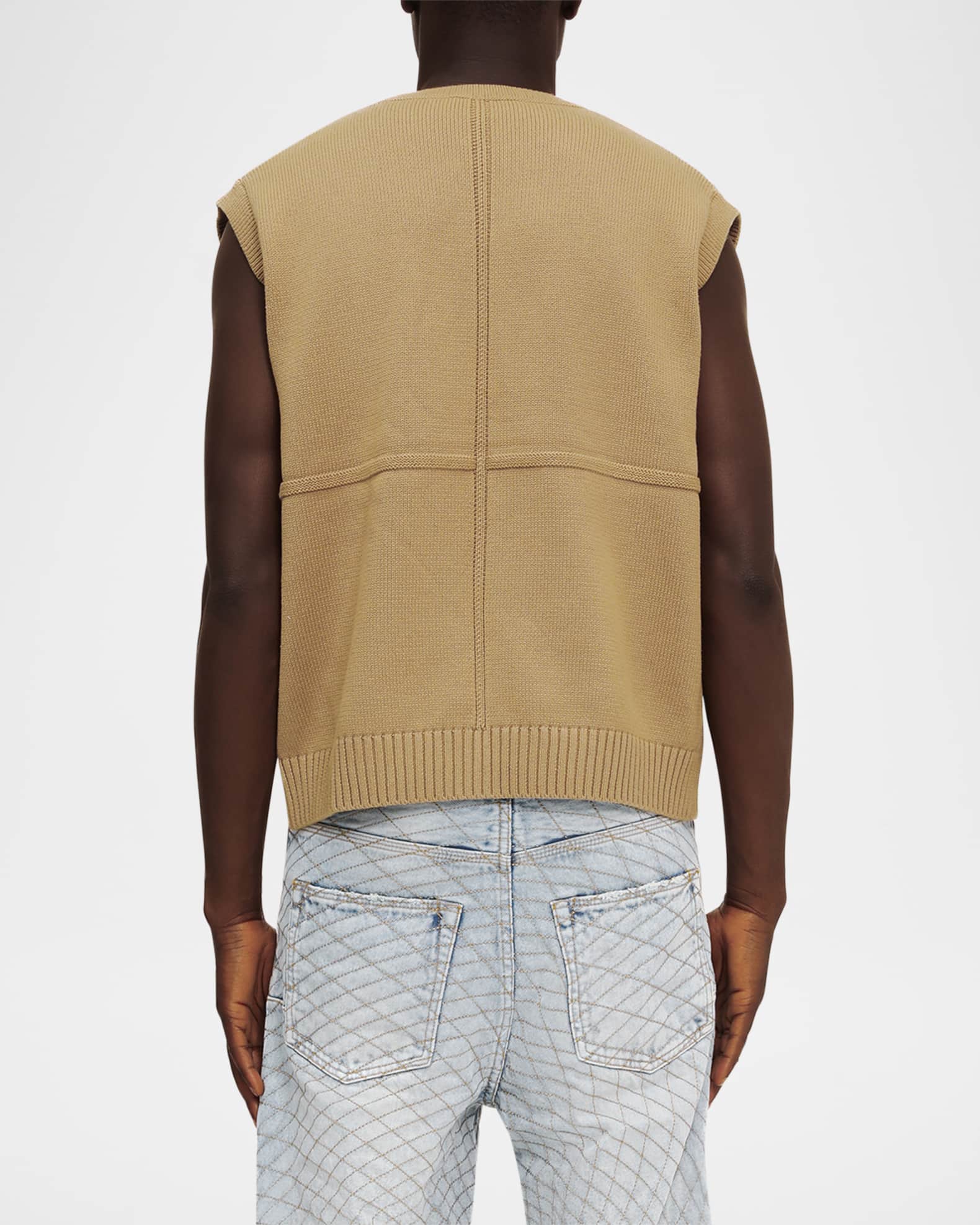 PURPLE Men's Guardian Jacquard Sweater Vest | Neiman Marcus