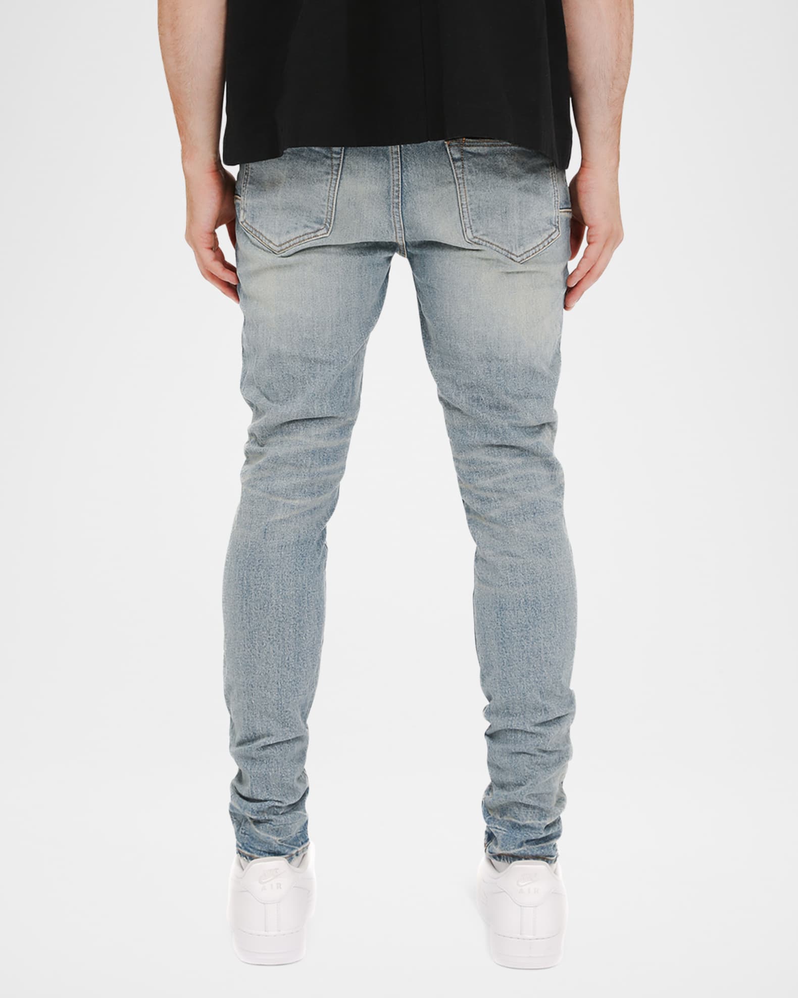 Men's Light-Wash Skinny Jeans 1