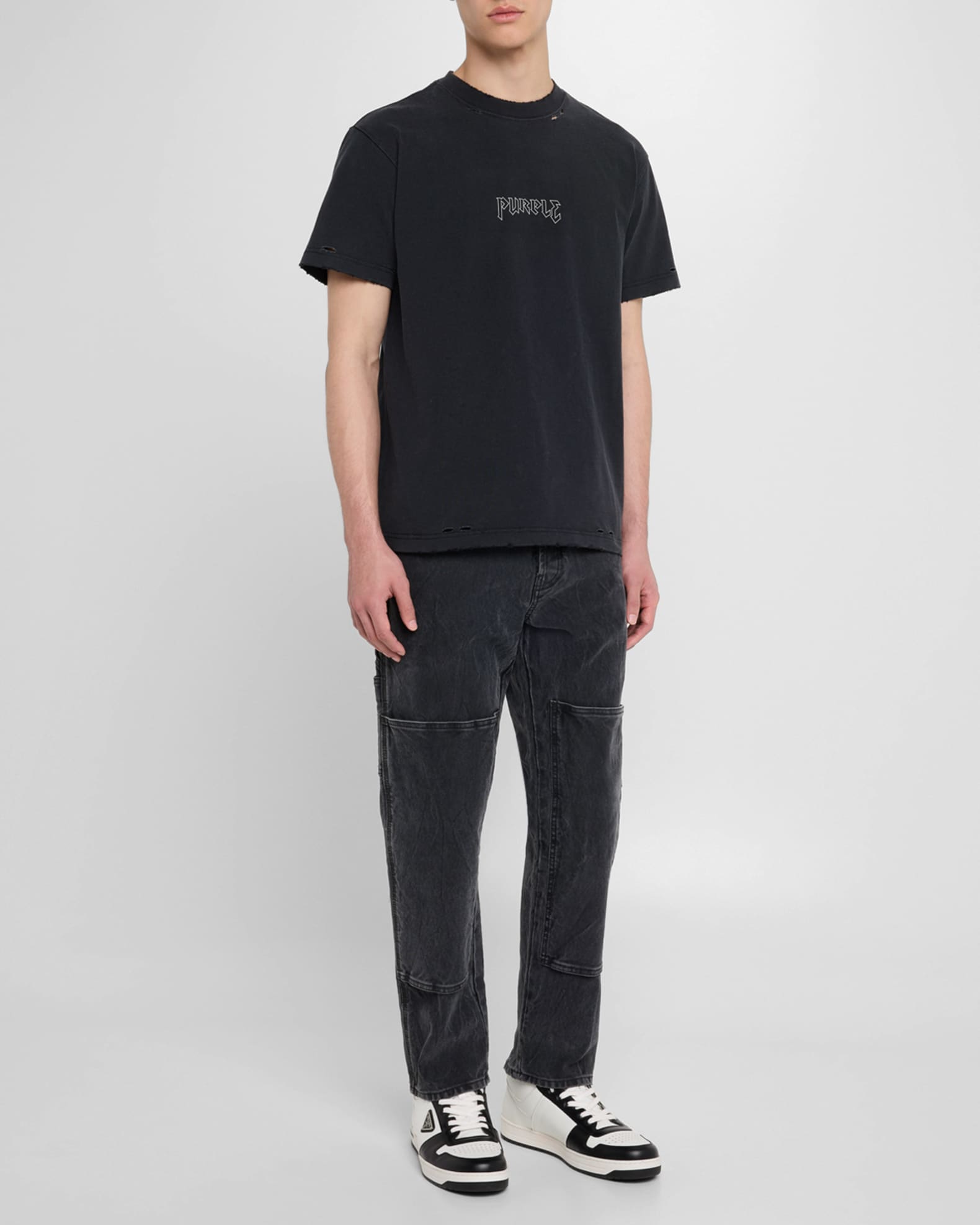 Men's Studded Logo Jersey T-Shirt - Thumbnail 2