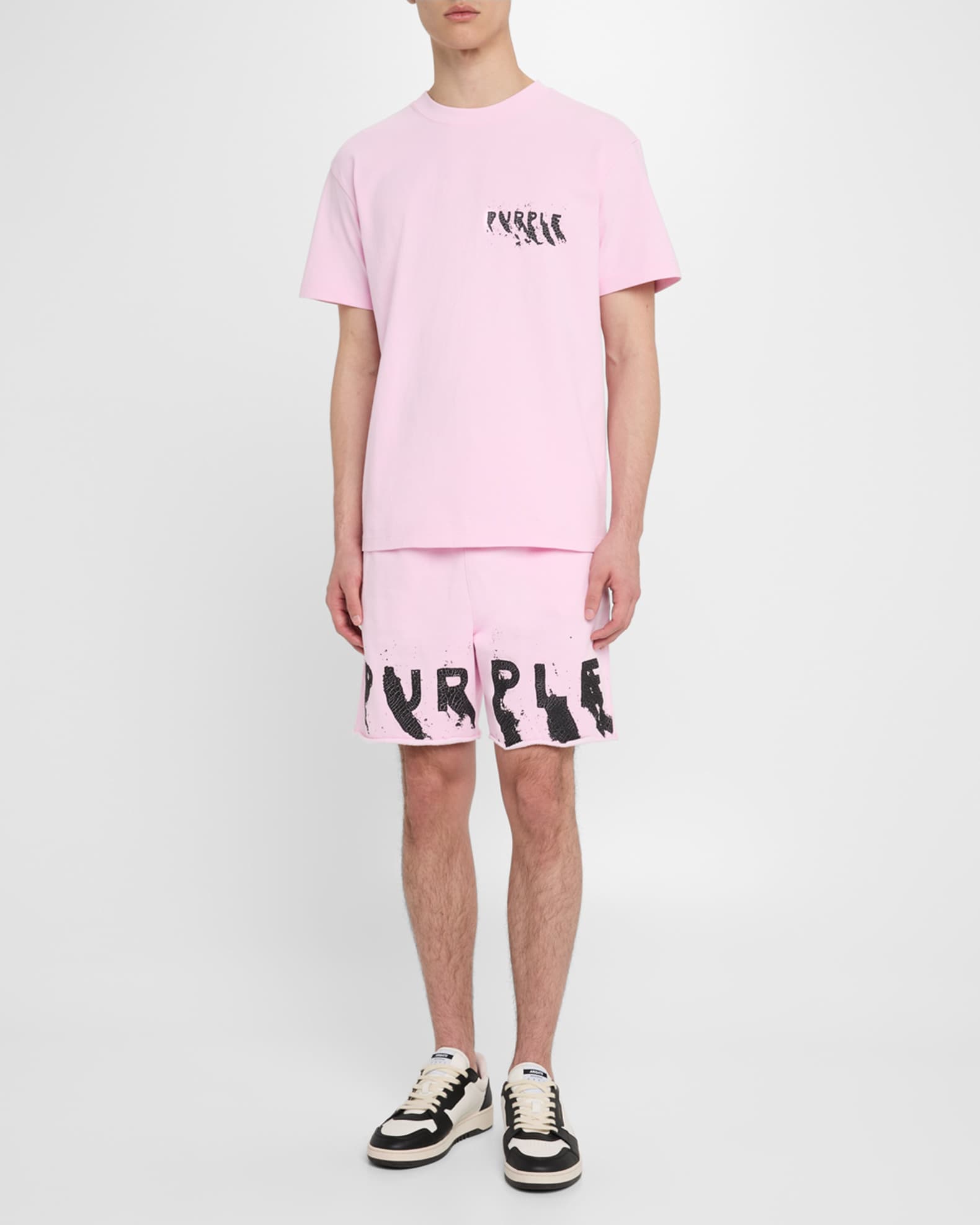 Men's Painted Wordmark Sweat Shorts 1