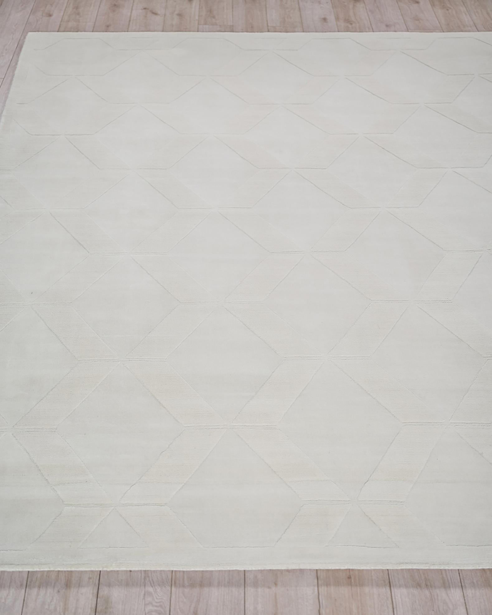Exquisite Rugs Brunello Hand-Loomed White Rug, 6' x 9' | Neiman Marcus