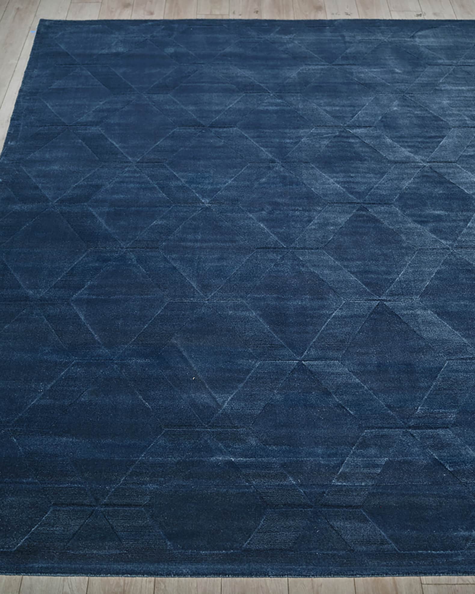 Brunello Hand-Loomed Navy Rug 1