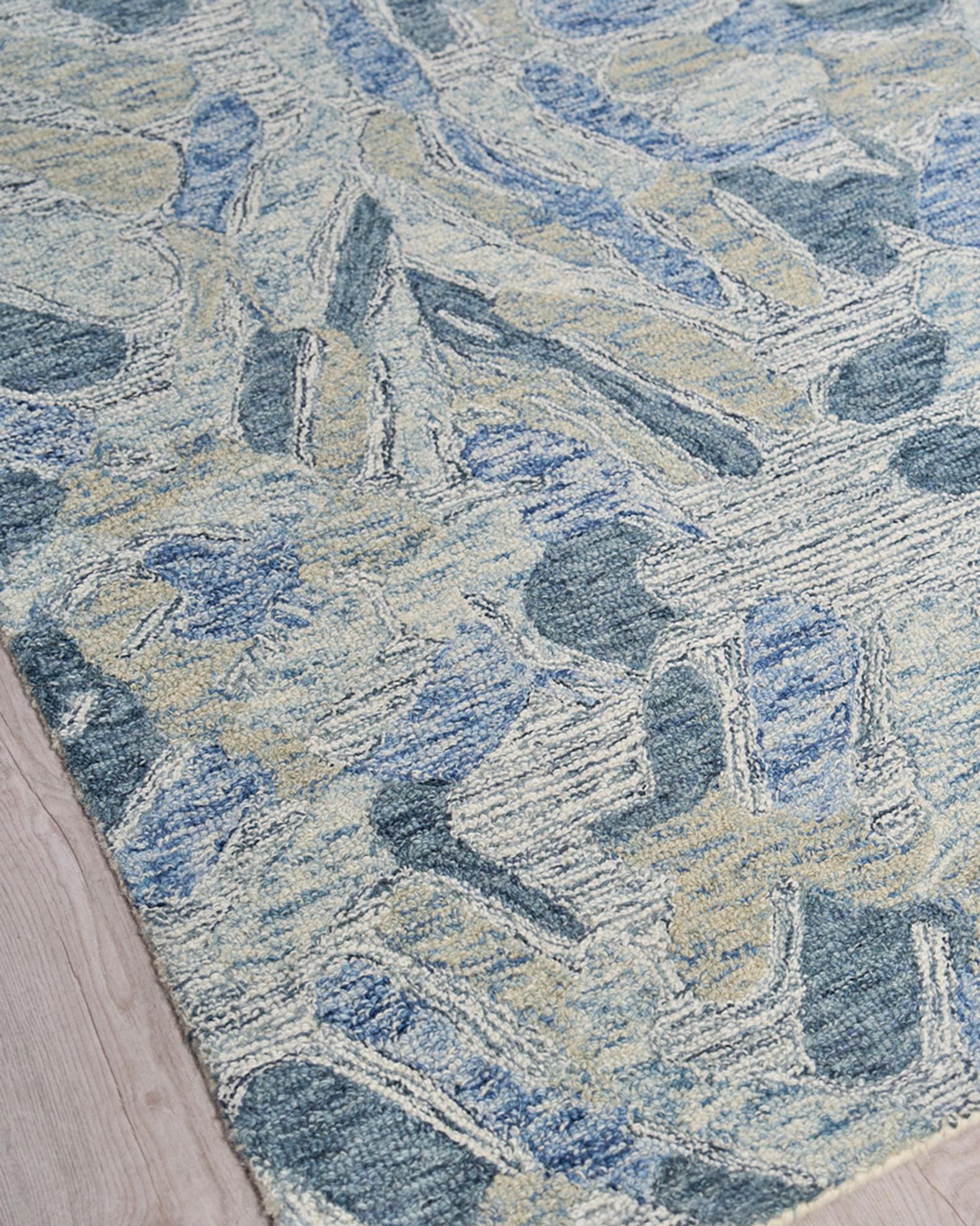 Botanica Hand-Tufted Blue/Ivory/Multi Rug Collection | Neiman Marcus