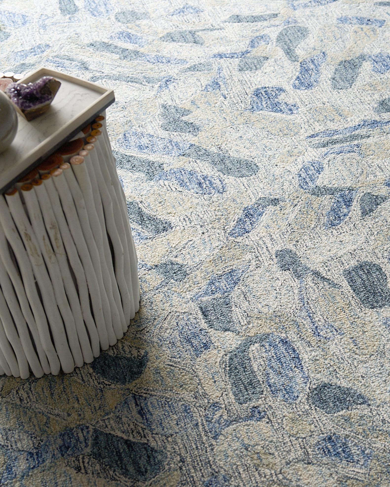 Botanica Hand-Tufted Blue/Ivory/Multi Rug Collection | Neiman Marcus