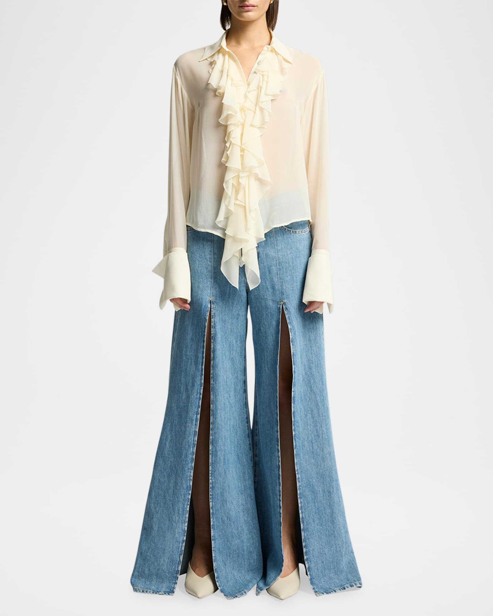 Willow Wide-Leg Split Pants 1