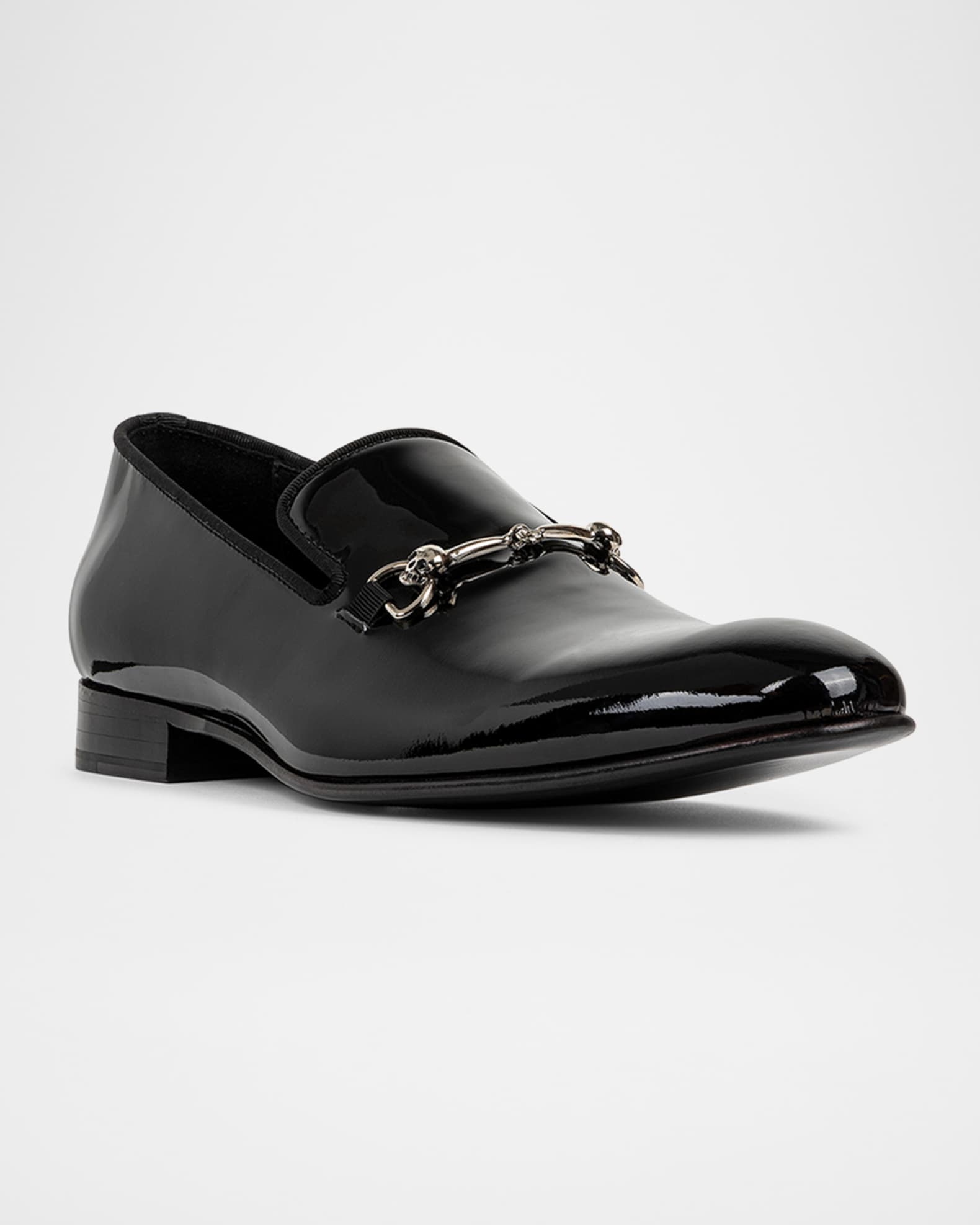 Men's Patent Leather Bit Loafers 1