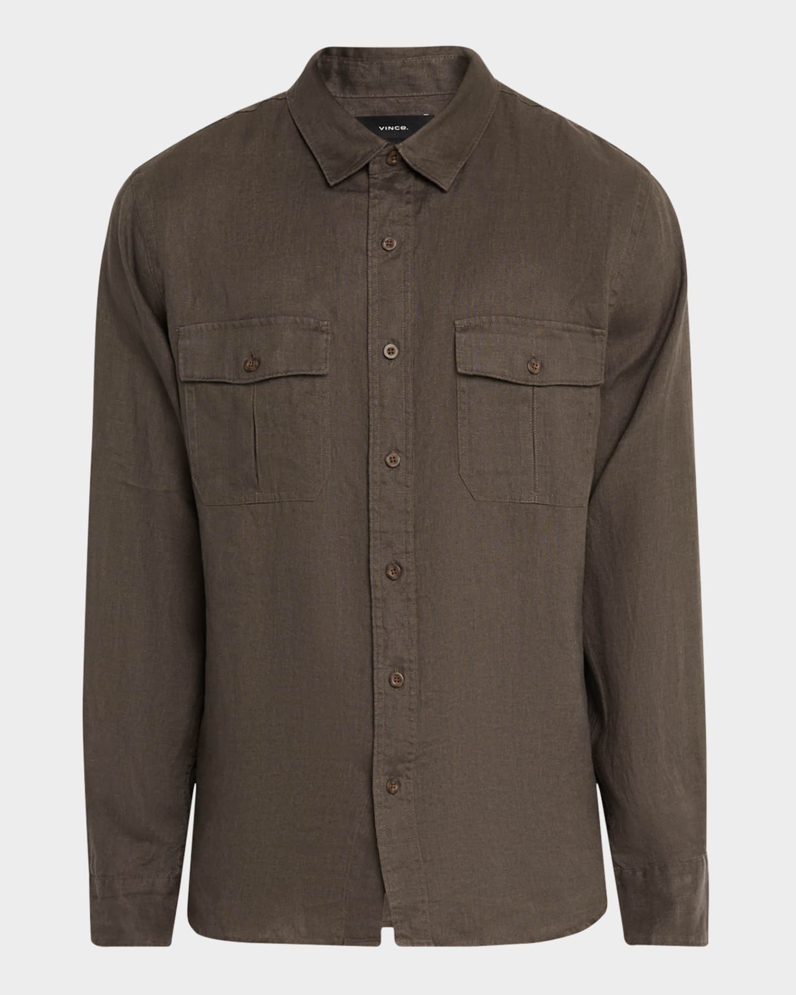 Men's Relaxed Utility Overshirt | Neiman Marcus