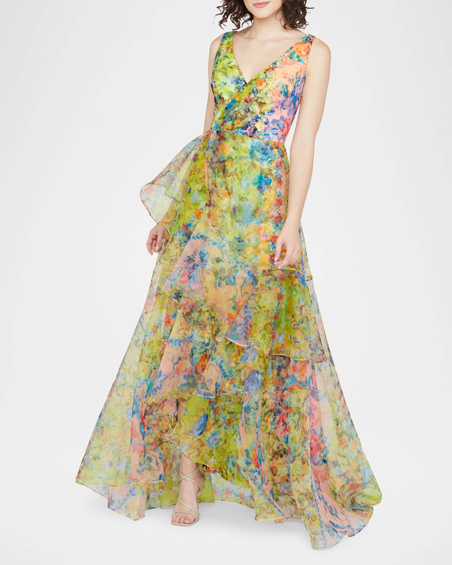 Mindy High-Low Ruffle Organza Gown 1