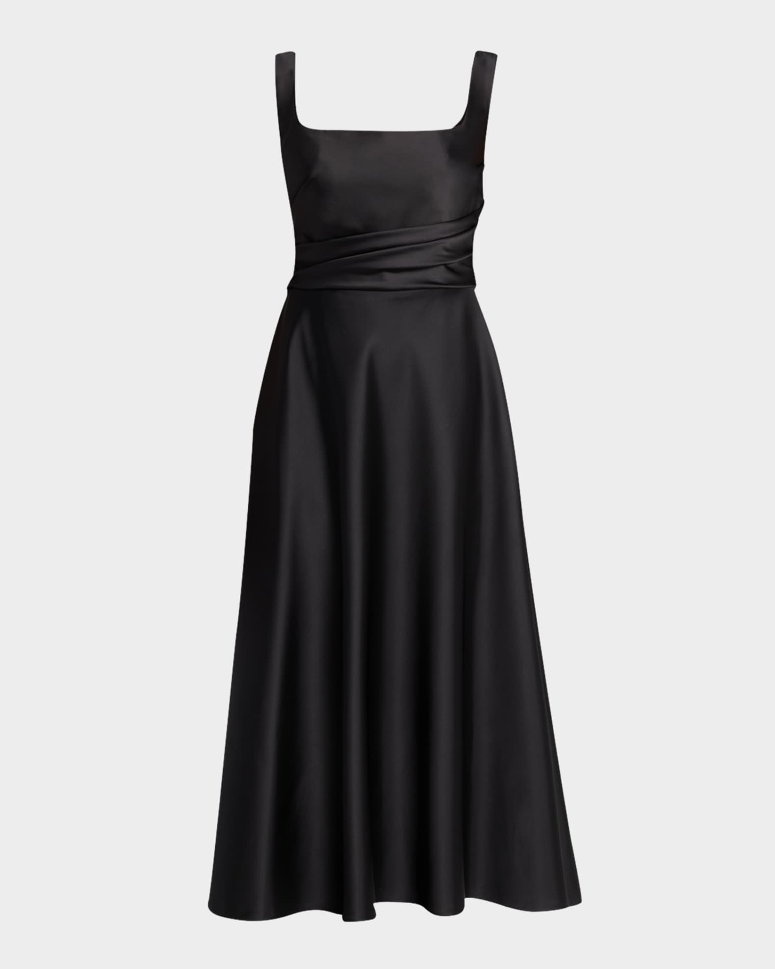 Sleeveless A-Line Midi Dress 0