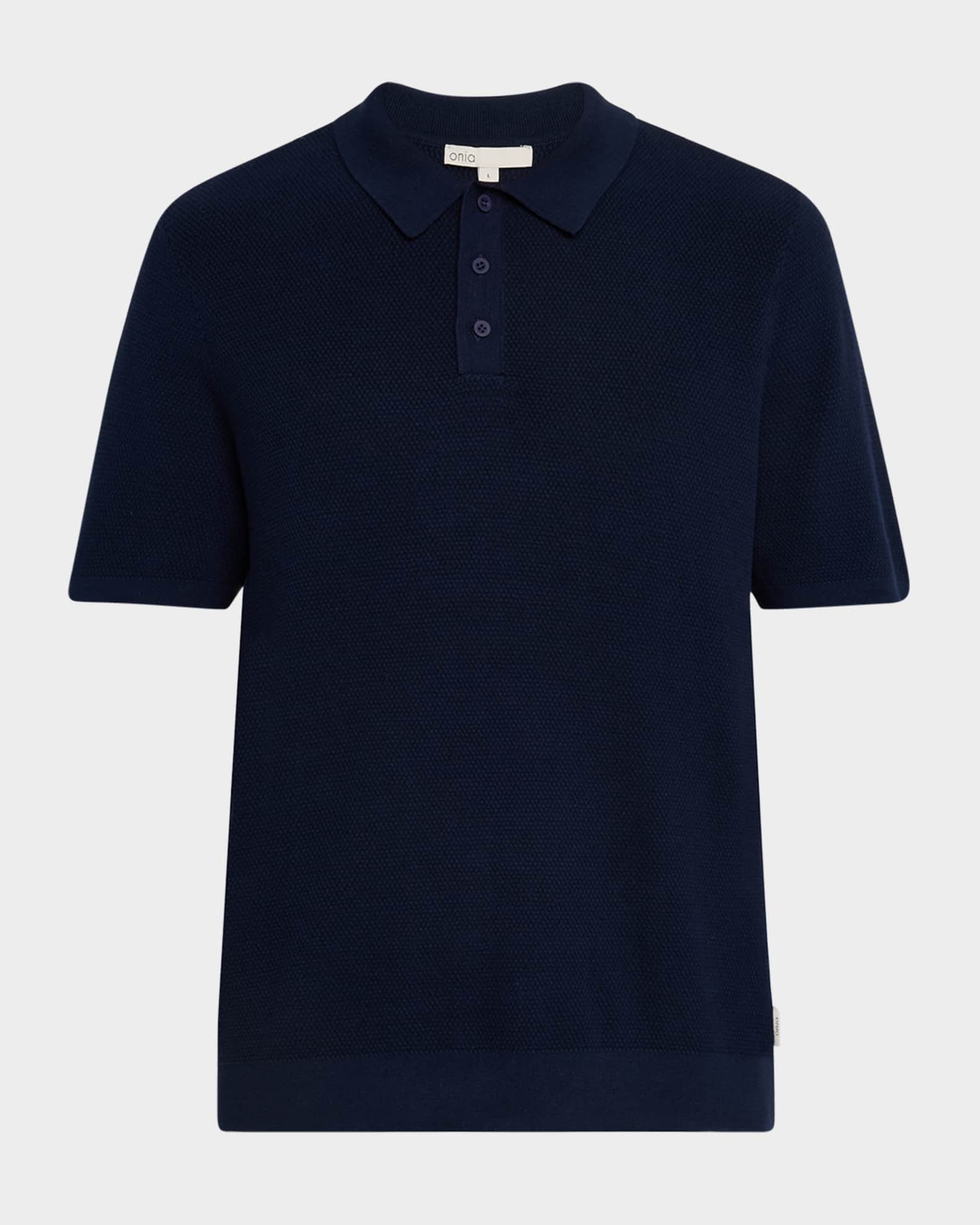Men's Cotton Knit Polo Shirt 0
