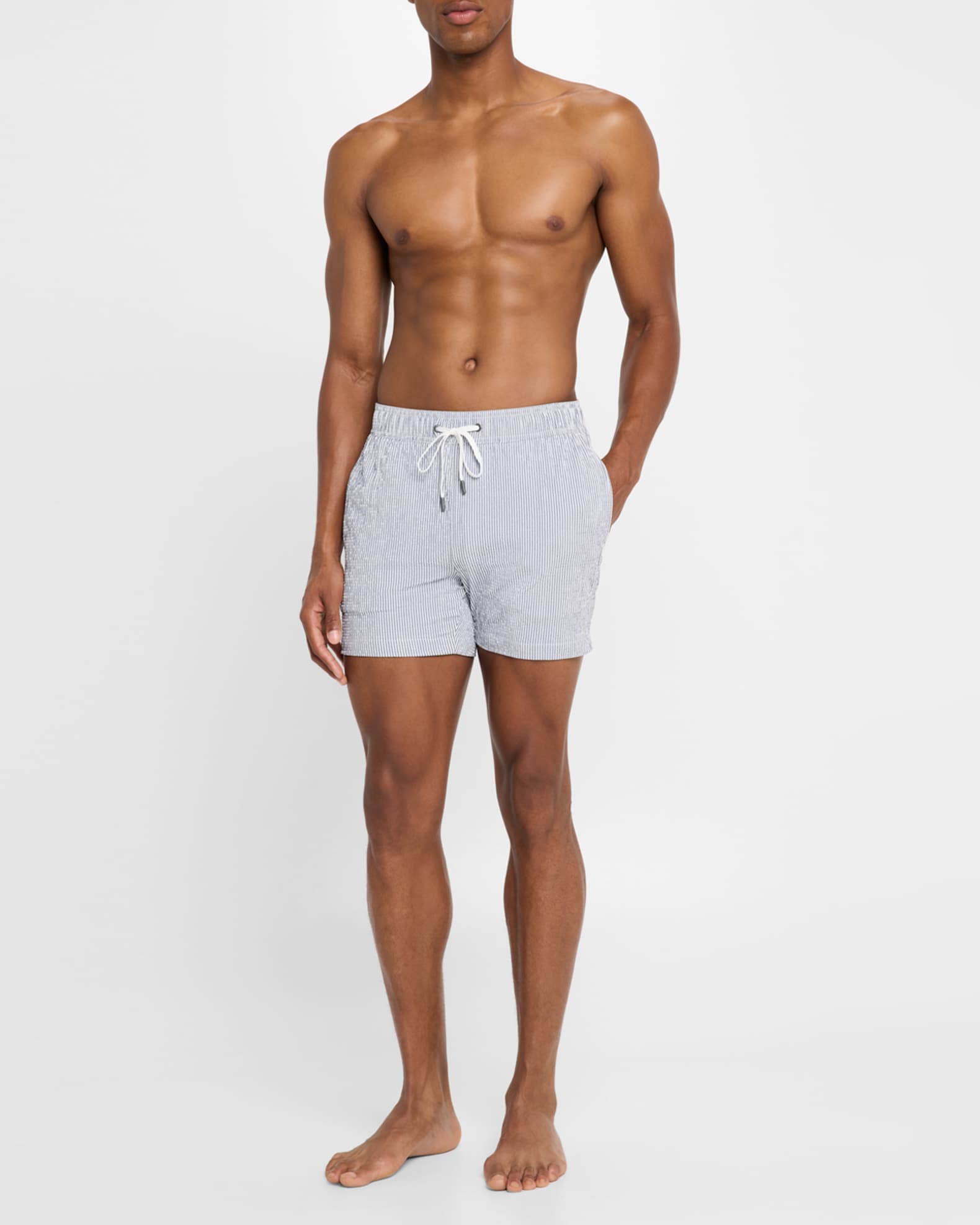 Men's Charles Seersucker Stripe Swim Trunks, 5" Inseam 1