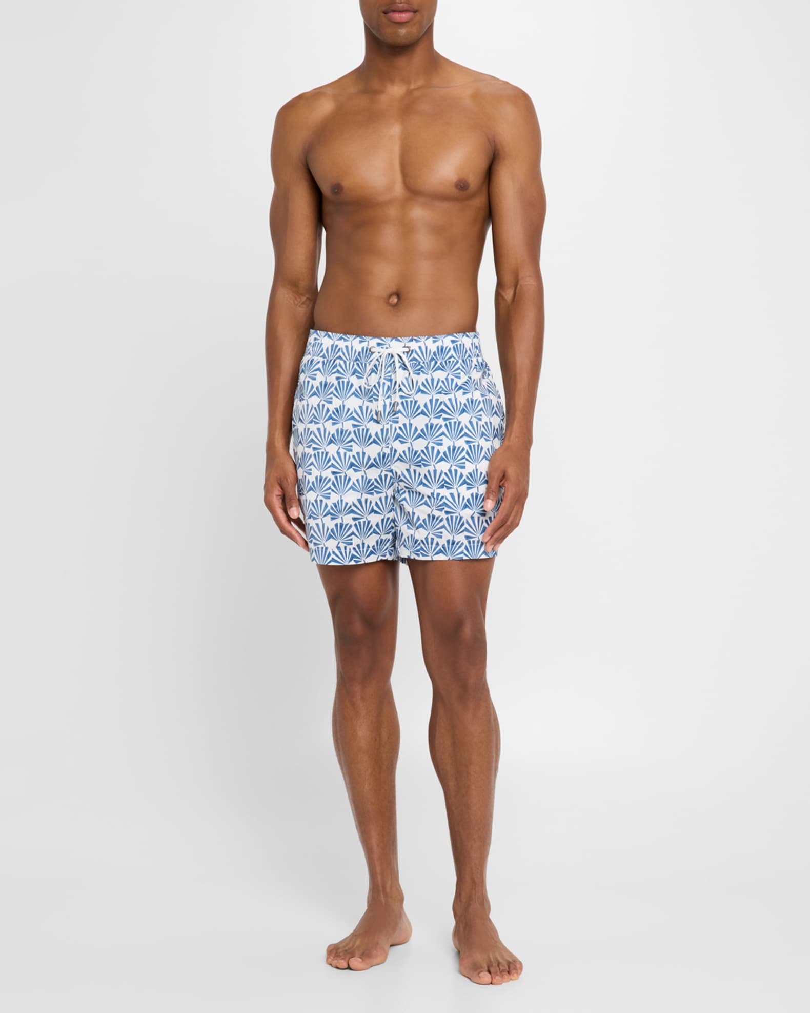 Men's Charles Palm-Print Swim Trunks, 5" Inseam 1