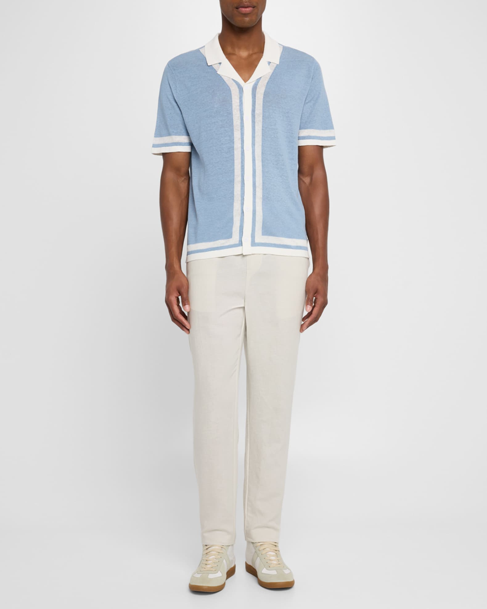 Men's Linen Knit Camp Shirt 1