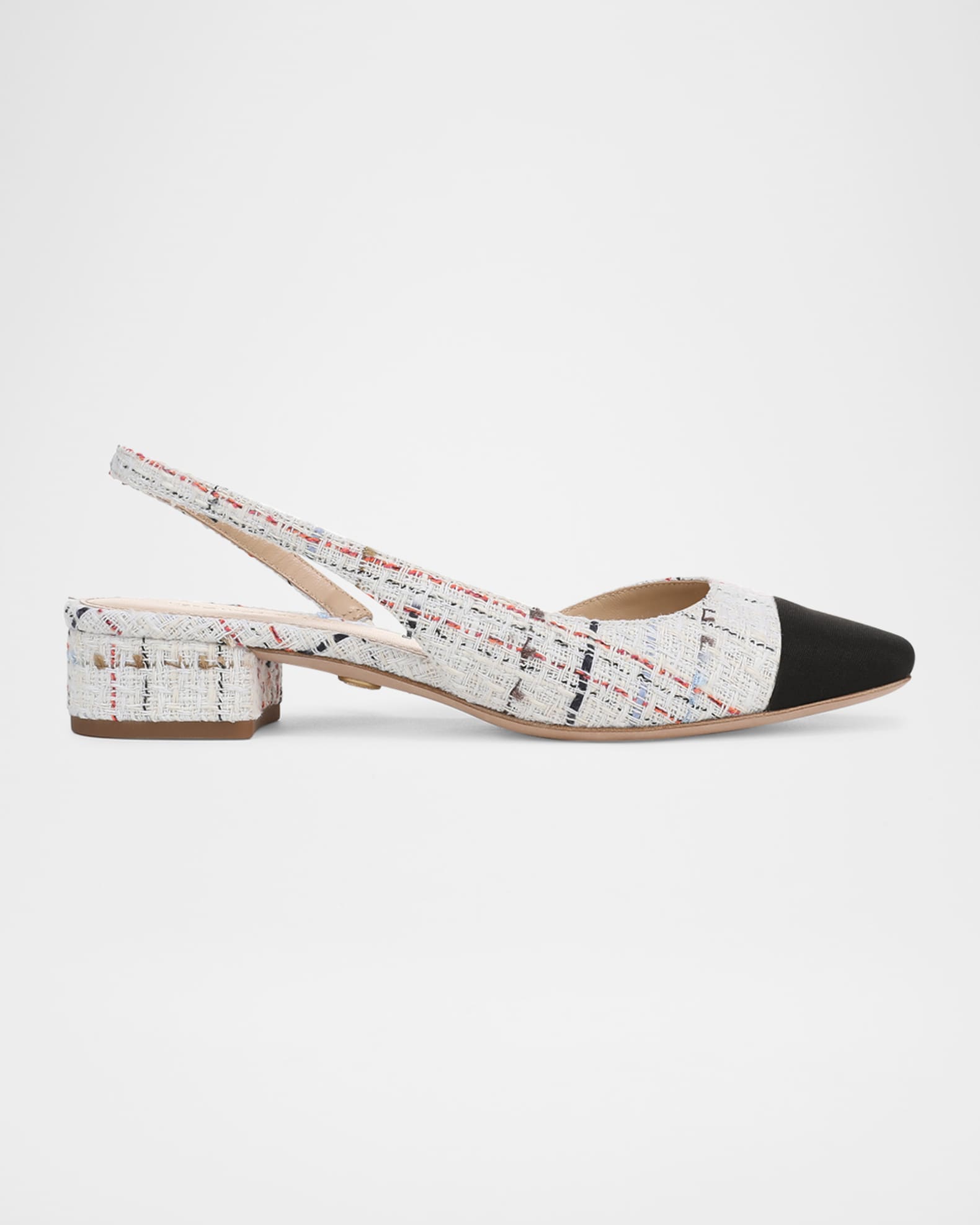 Cecile Tweed Slingback Ballerina Pumps 0