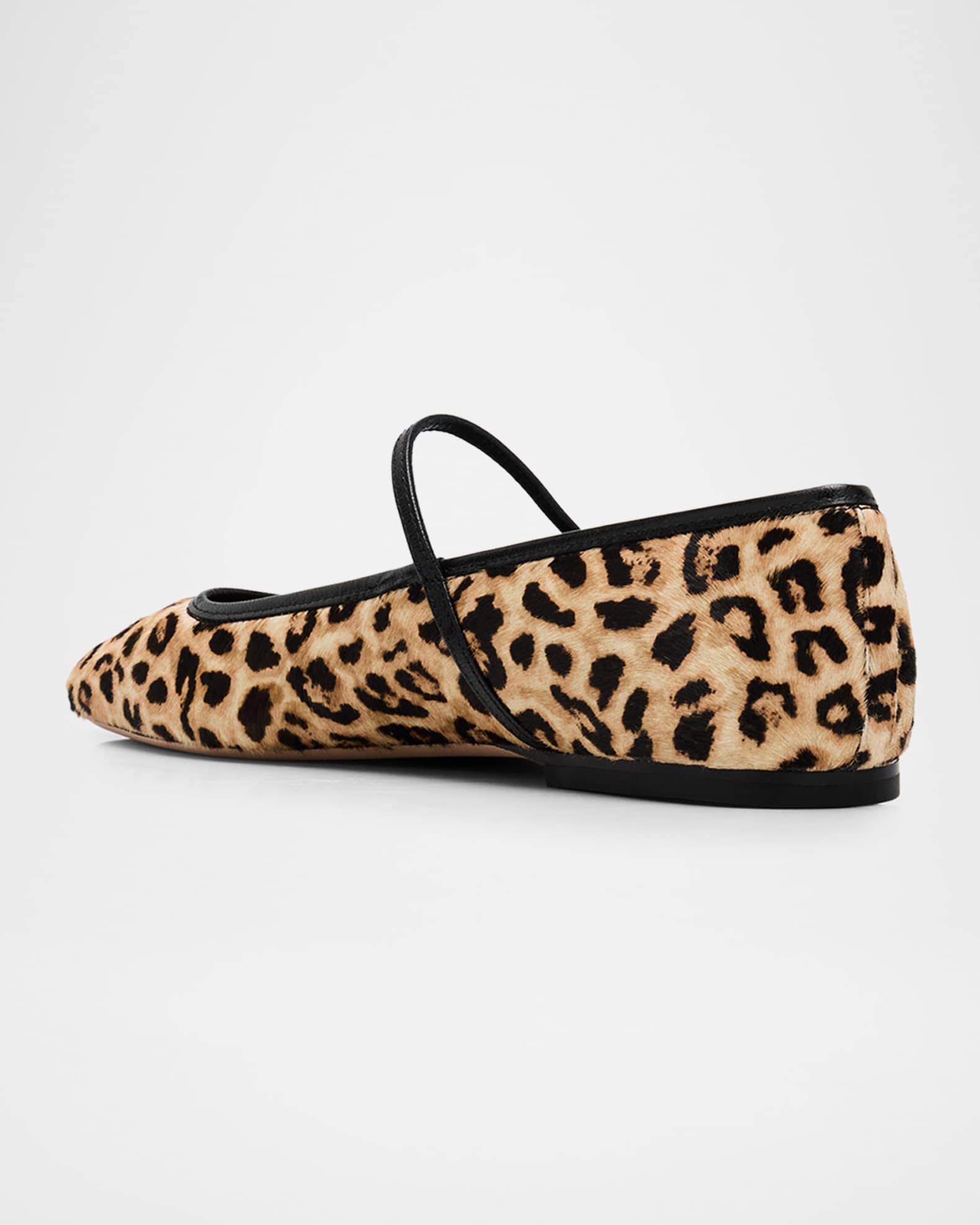 Veronica Beard Ellie Leopard-Print Mary Jane Ballet Flats | Neiman
