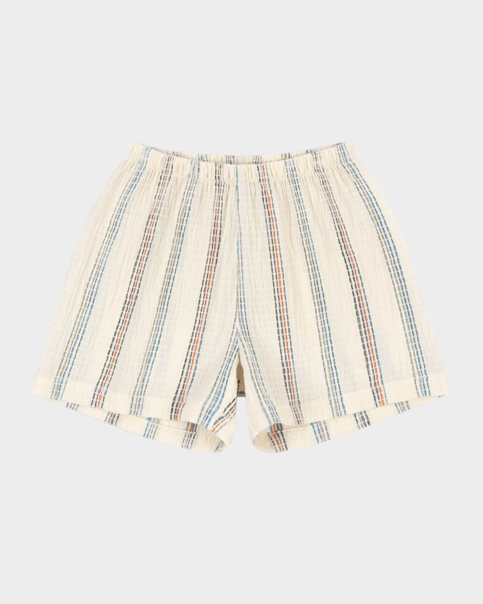 Boy's Vincent Multicolor Striped Shorts, Size 9M-6 0