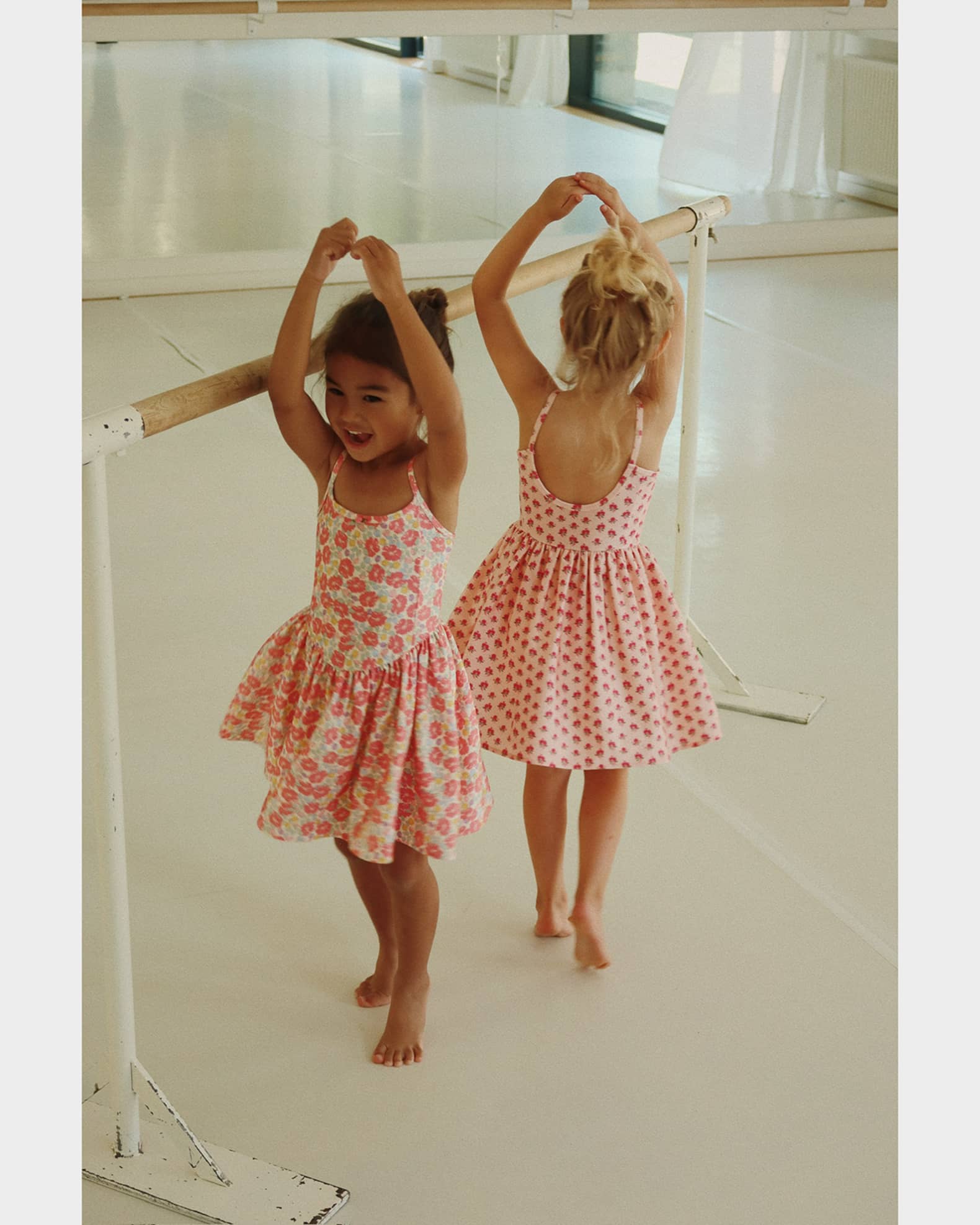 Konges Slojd Girl's Mousse Rose-Print Performance Dress