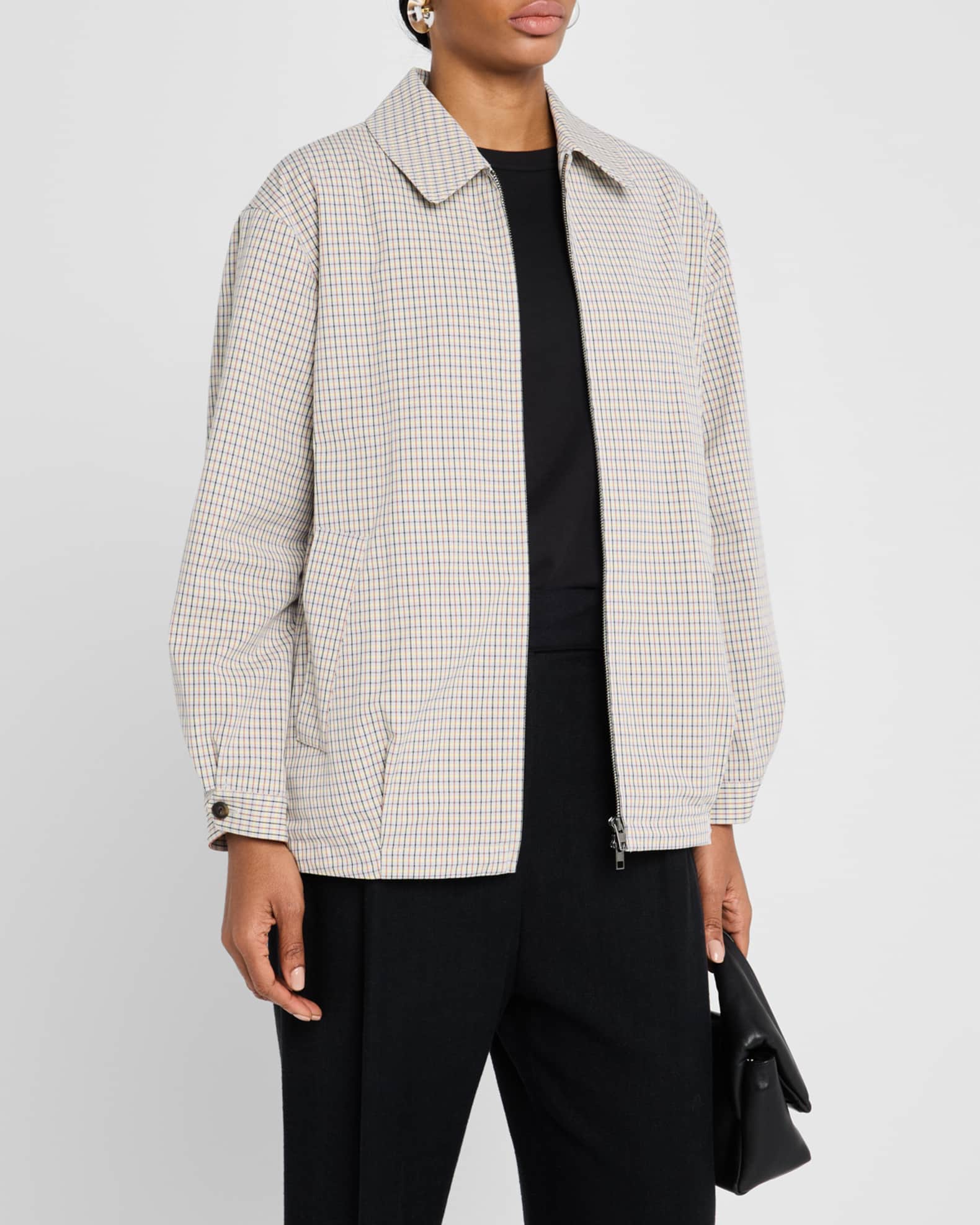 MLVINCE oversized check jacket Lサイズ Vince Oversized Gardeners Check Bomber Jacket | Neiman Marcus