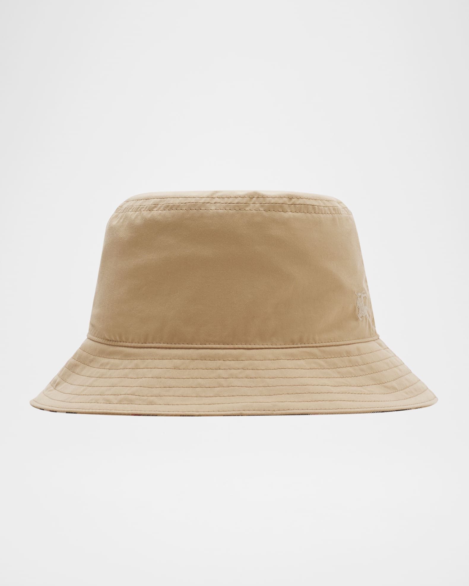 Gabardine Reversible Check-Print Bucket Hat 1