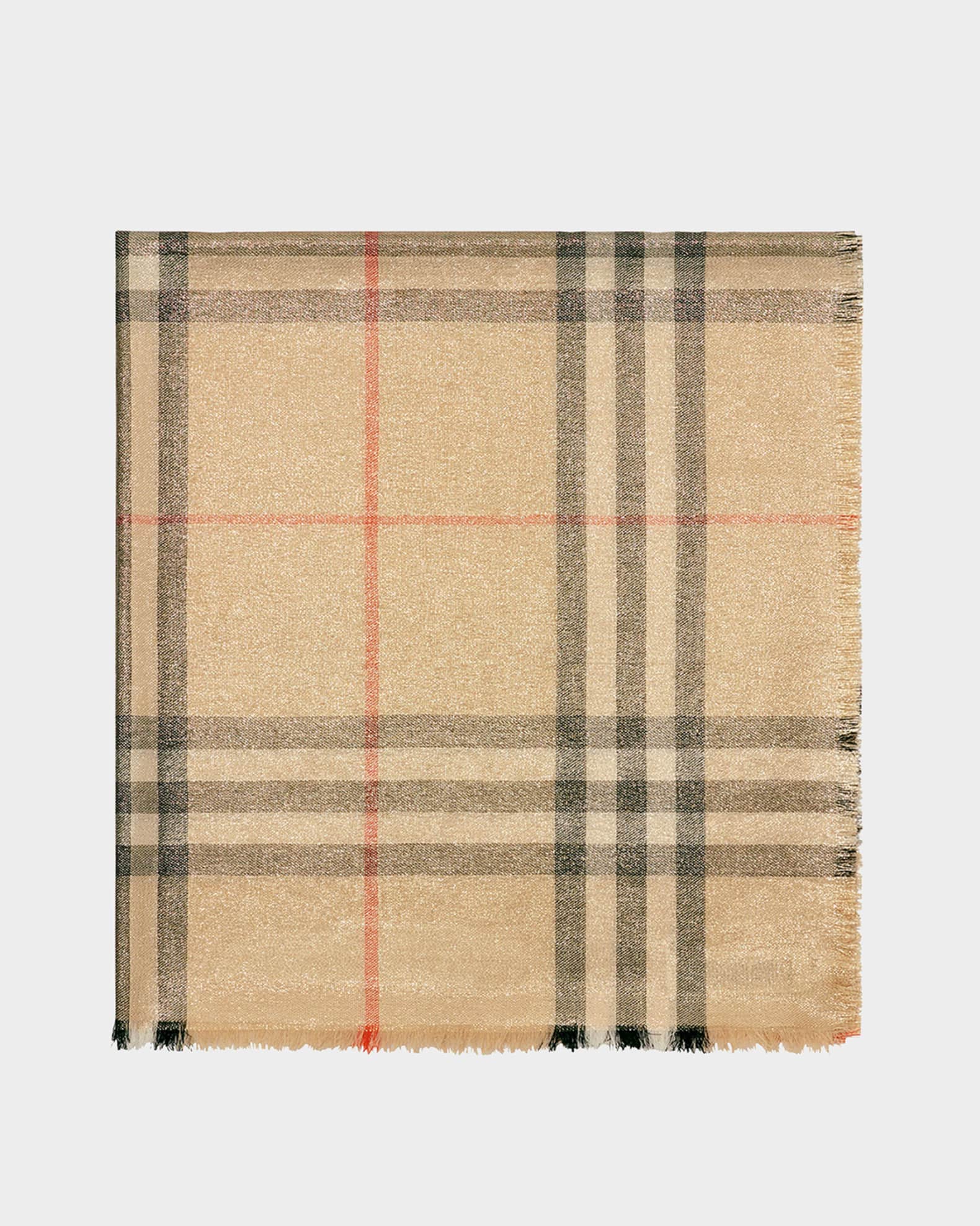 Giant Check-Print Wool-Blend Scarf 1