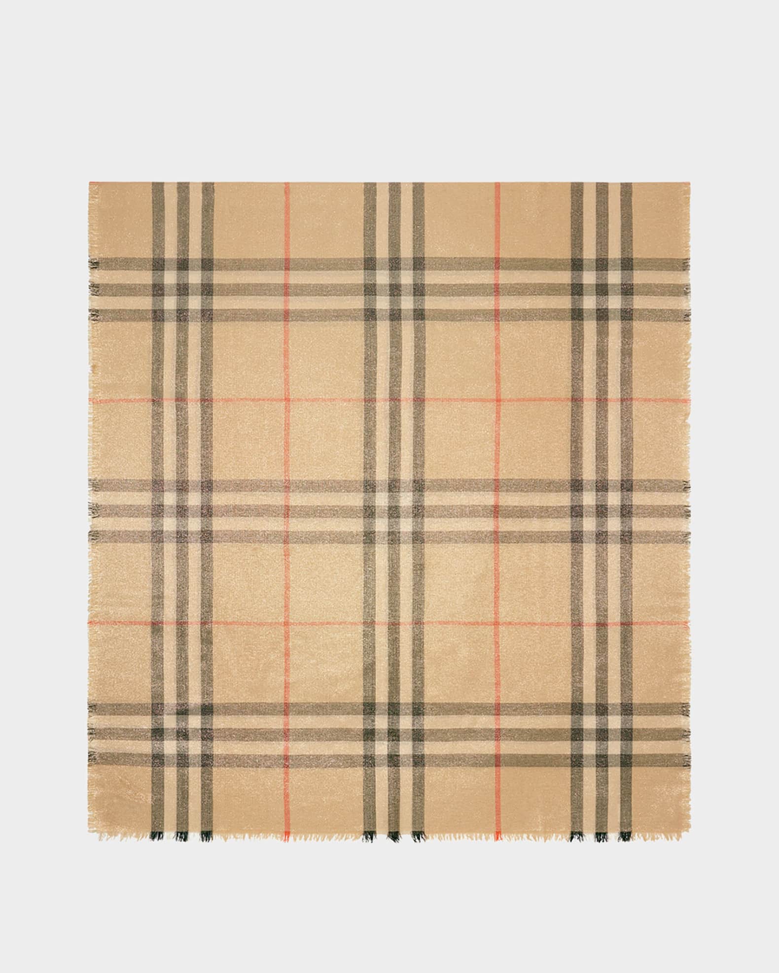 Giant Check-Print Wool-Blend Scarf 0
