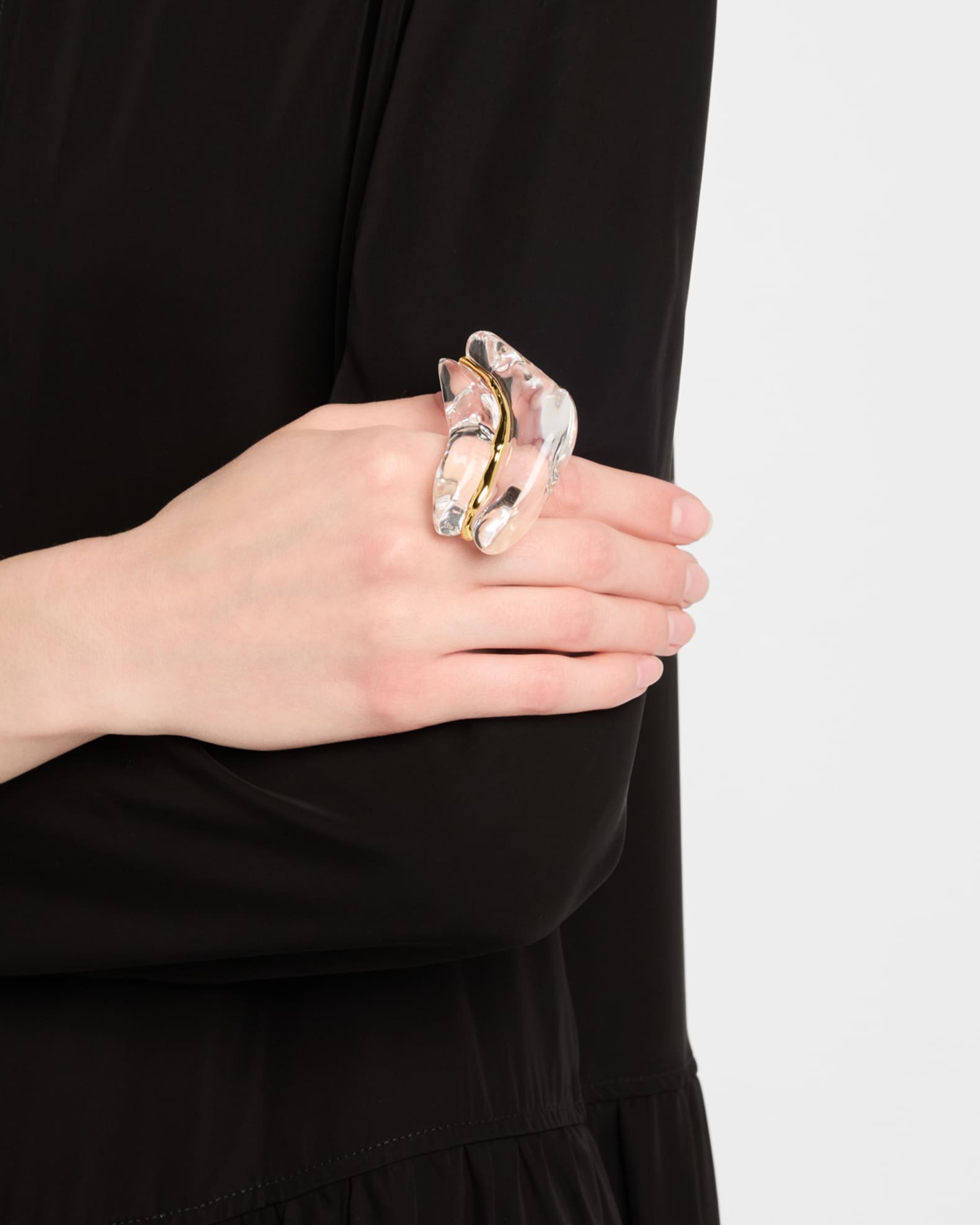 Liquid Lucite Wave Statement Ring 1