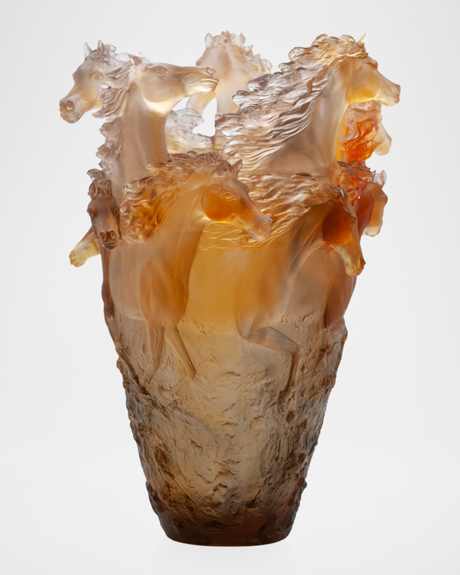 Cavalcade Glazed Brown Crystal Magnum Vase - 20" 0