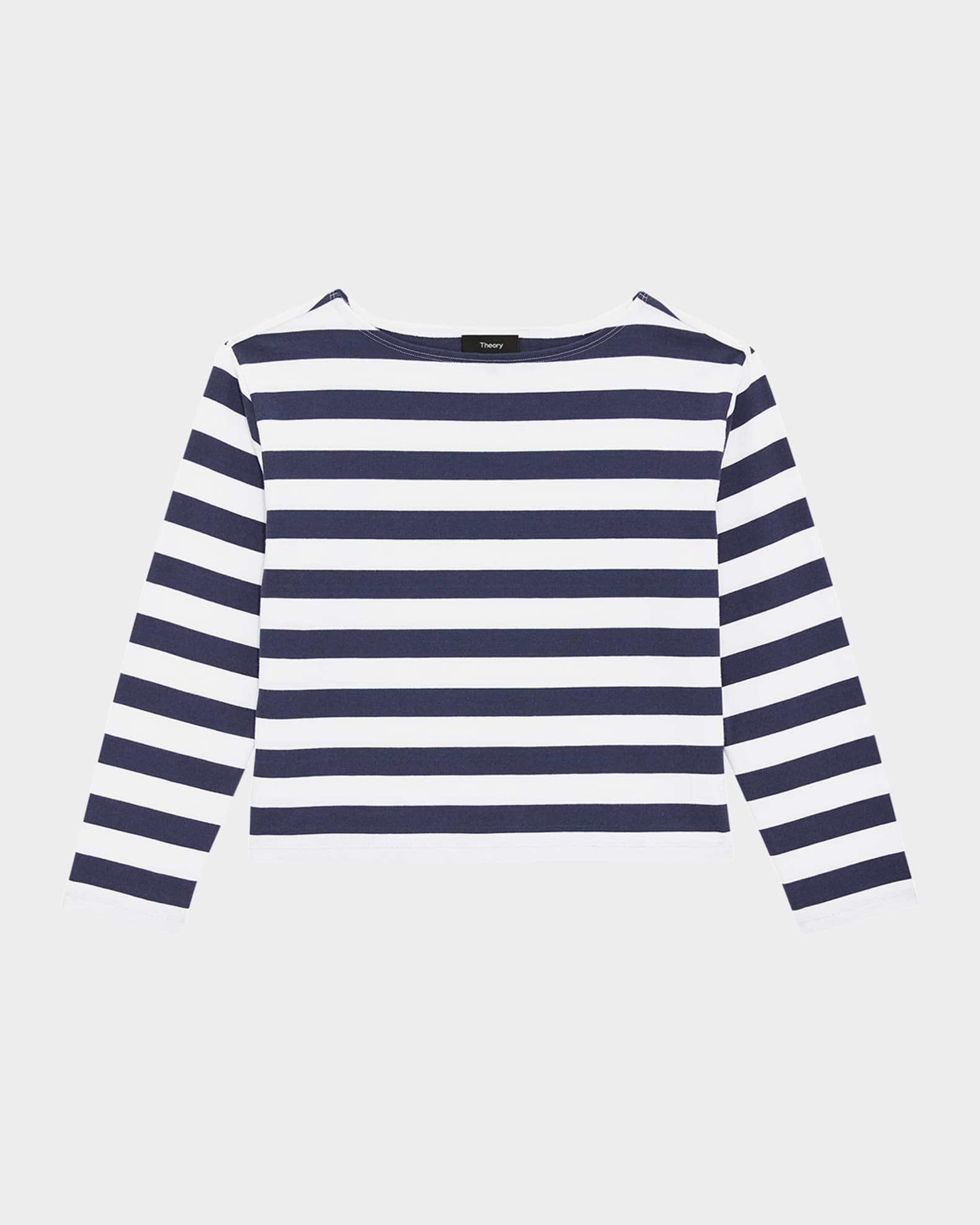 Stripe Boat-Neck Tee 0