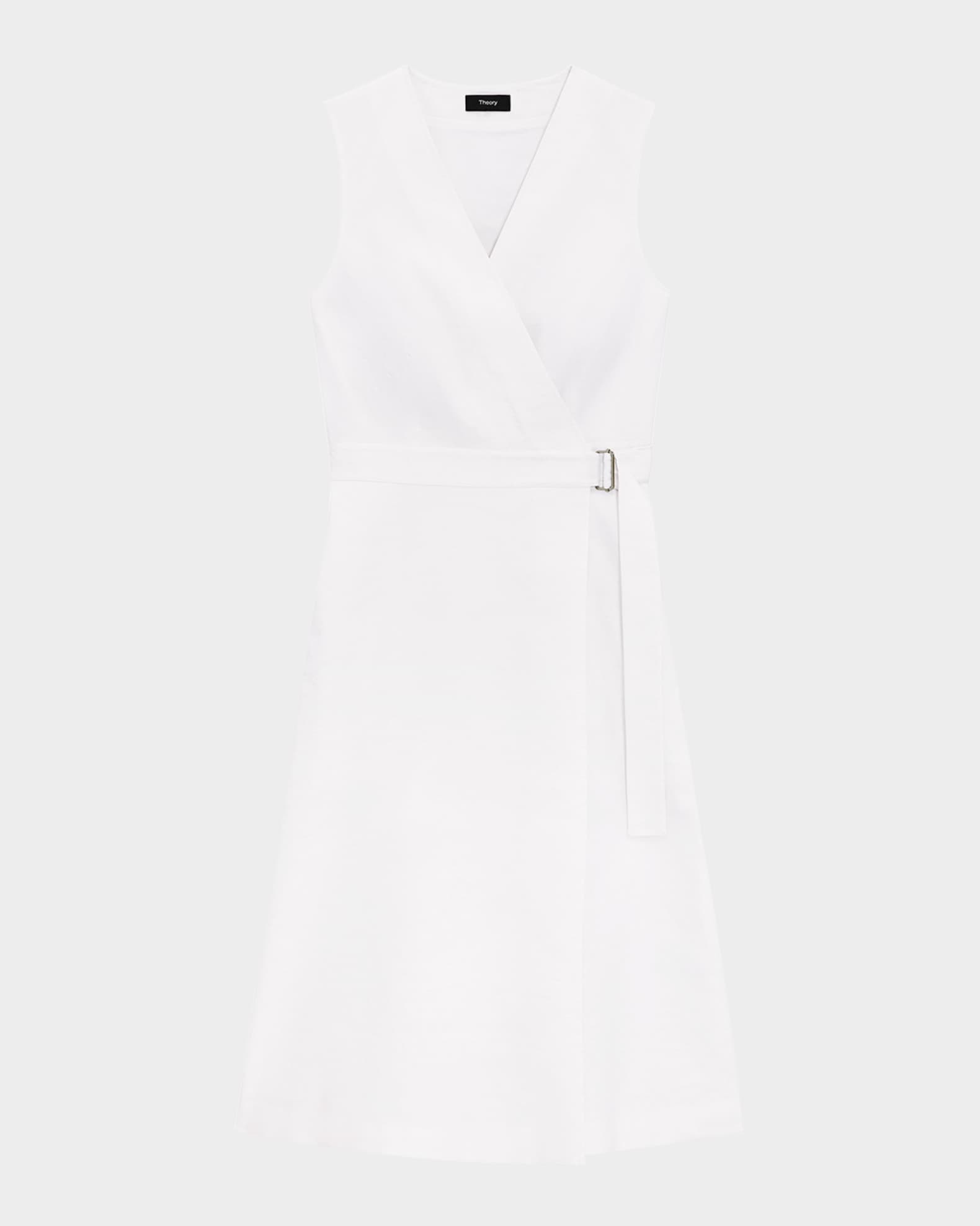 Sleeveless A-Line Wrap Dress 0