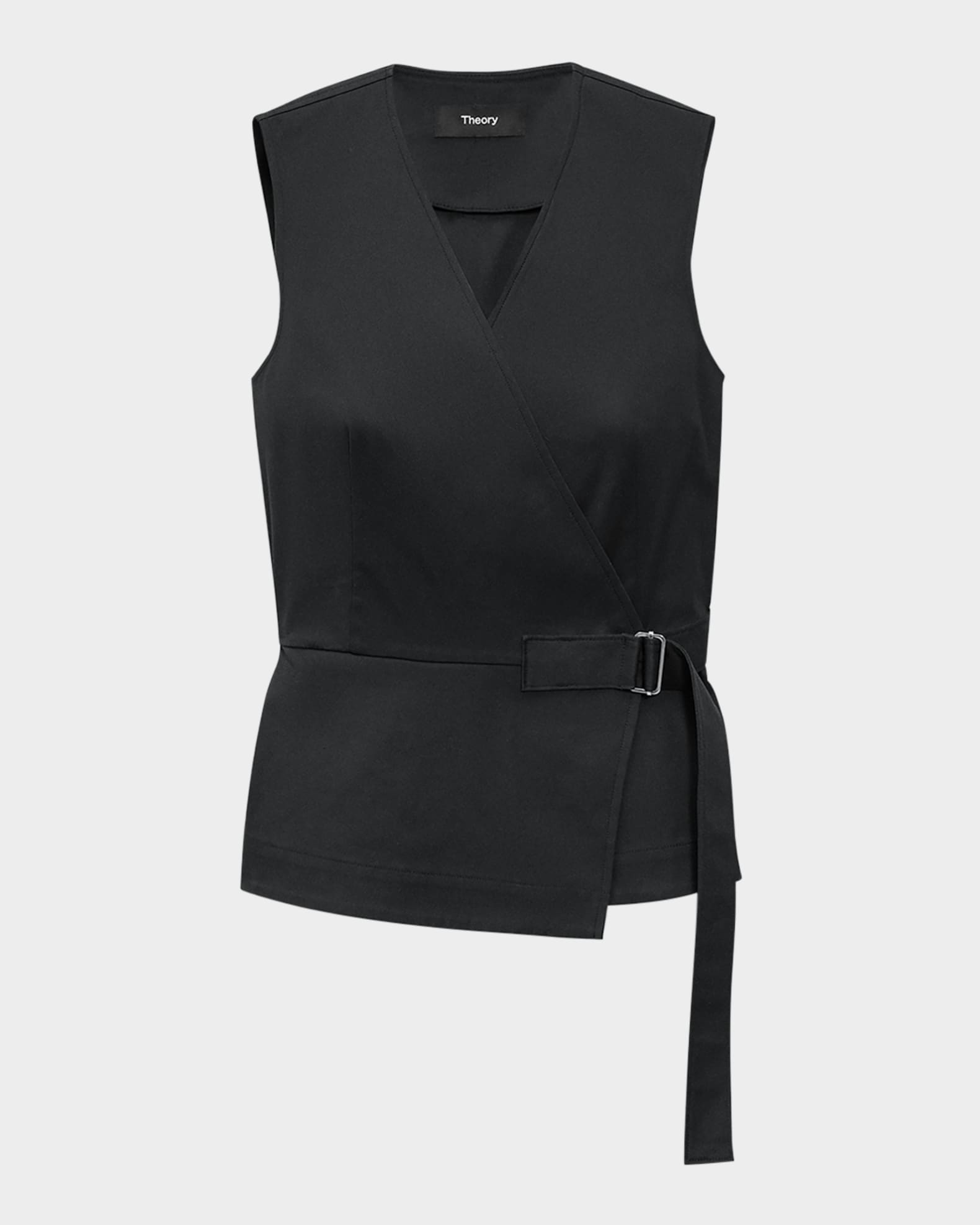Sleeveless Cotton Wrap Top 0