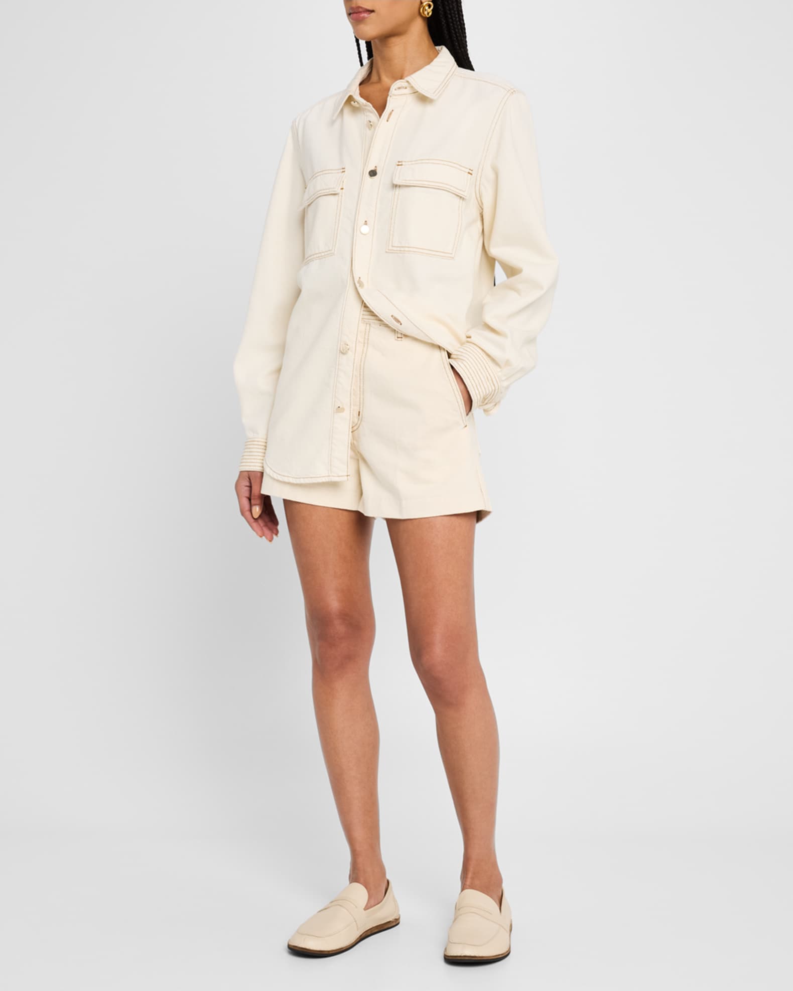 The Trapunto Denim Shorts 1