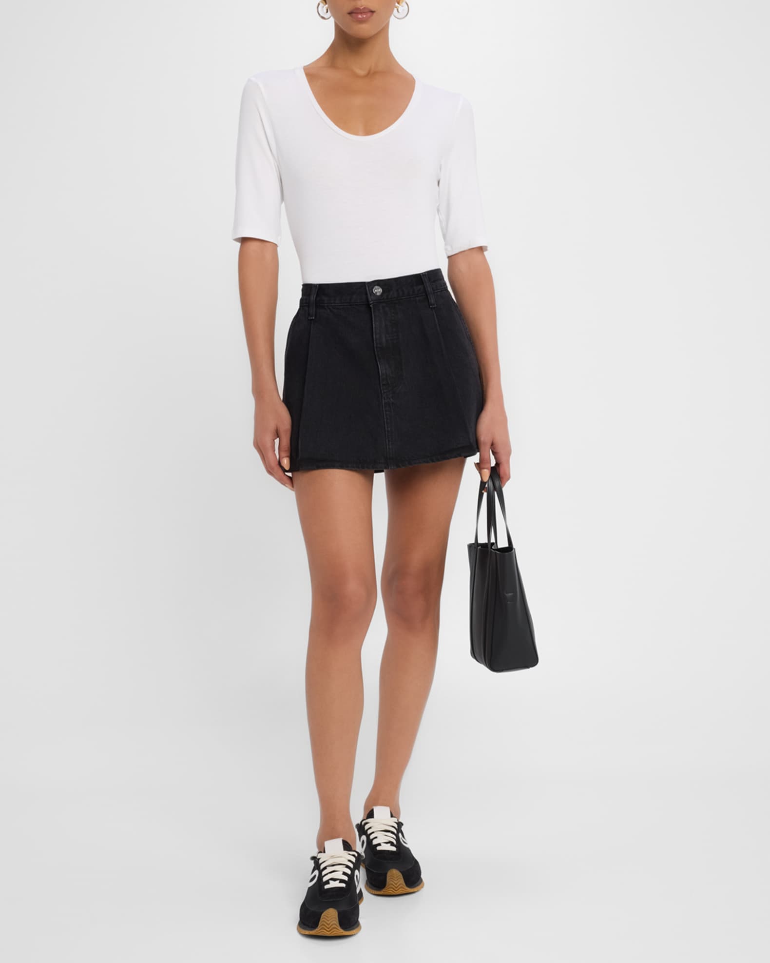 The Pleated Denim Skirt 1