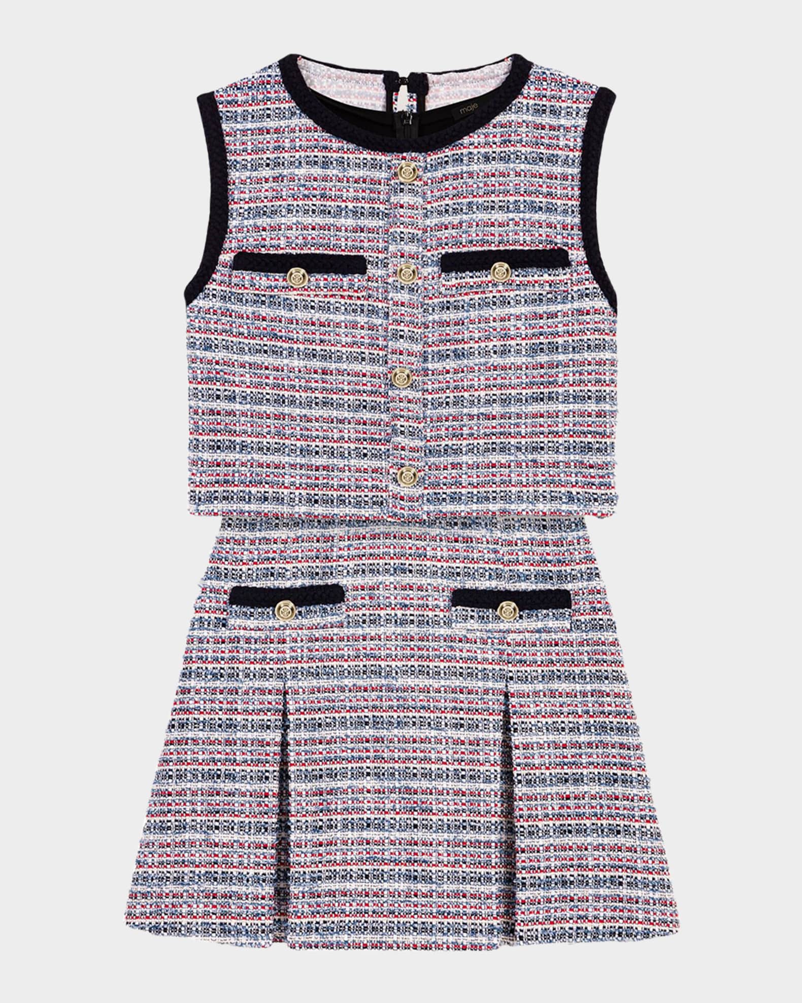 Maje Rilany Two-in-One Tweed Mini Dress | Neiman Marcus