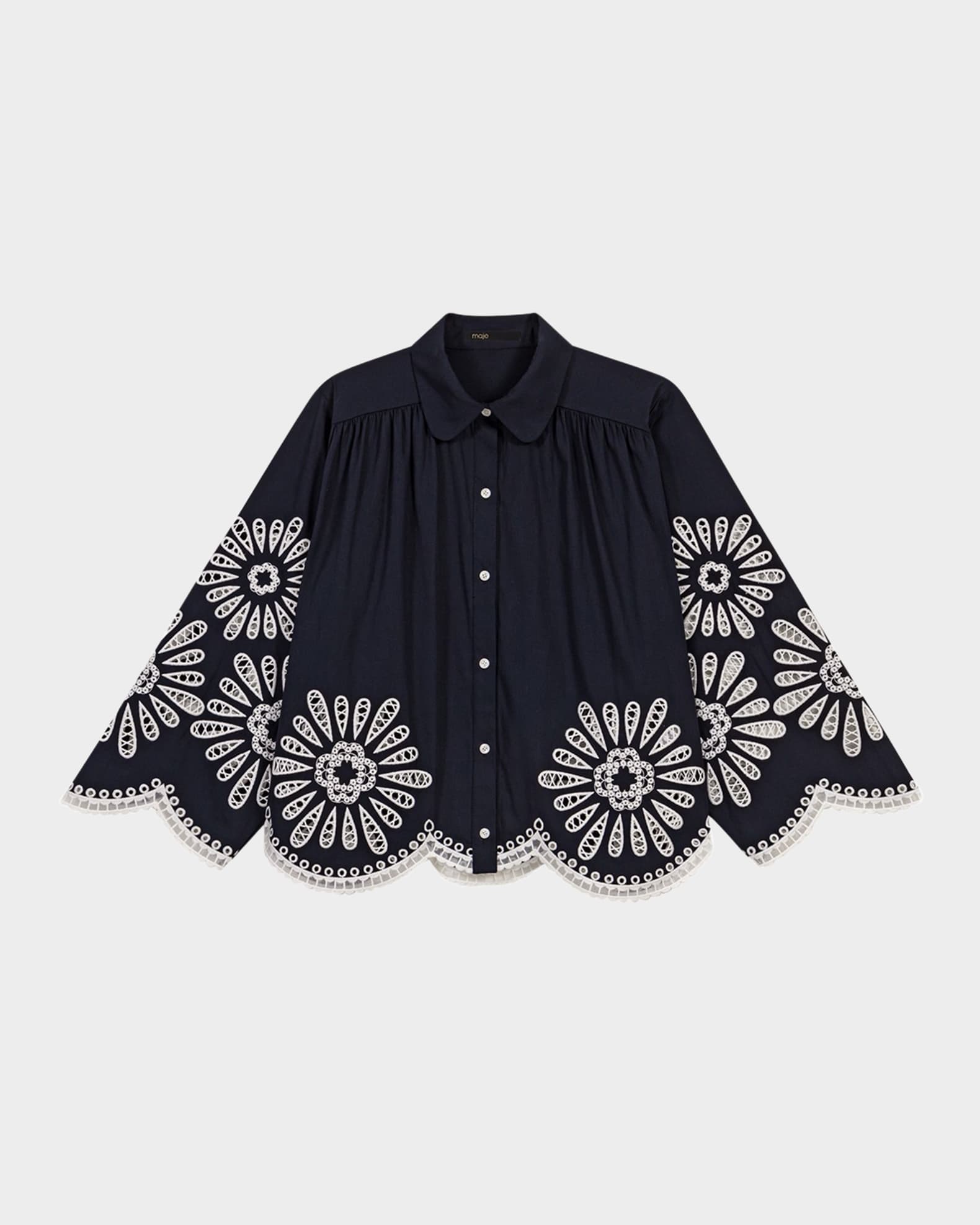 Cuba Flower Embroidered Shirt 0