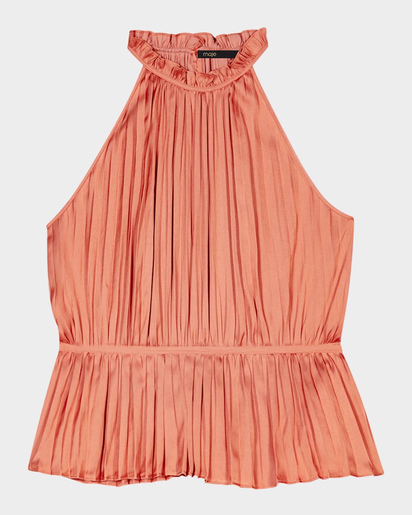 Leville Pleated Peplum Top 0