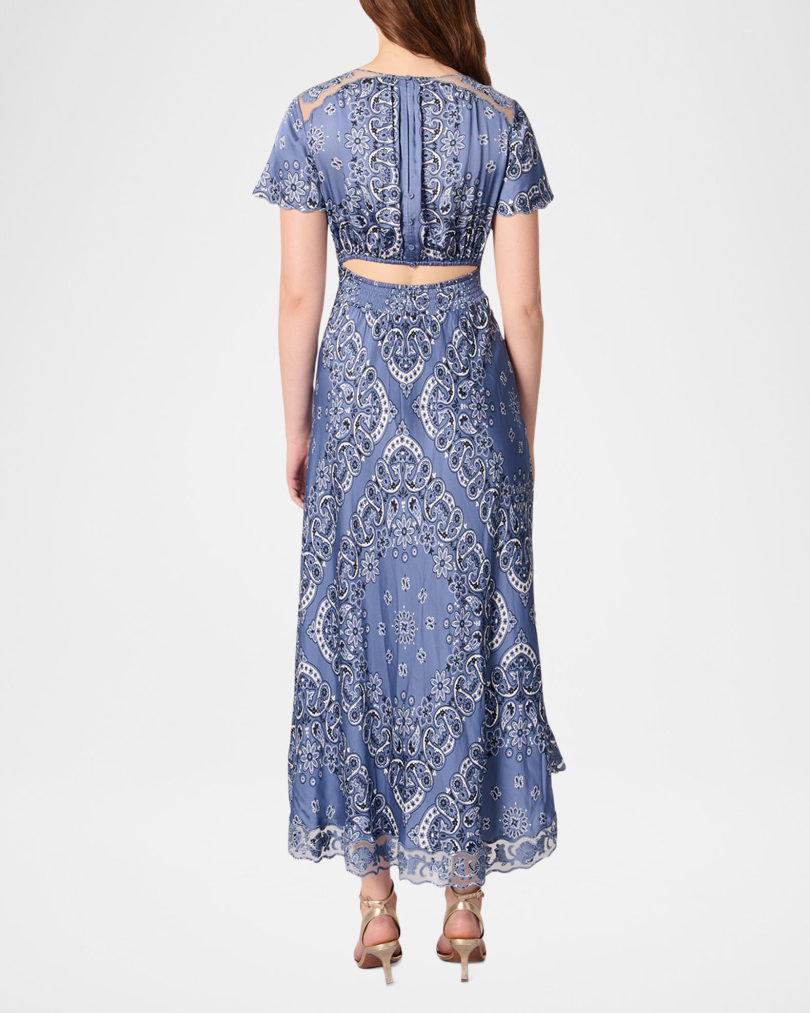 Maje Ribleuta Bandana-Print Midi Dress | Neiman Marcus