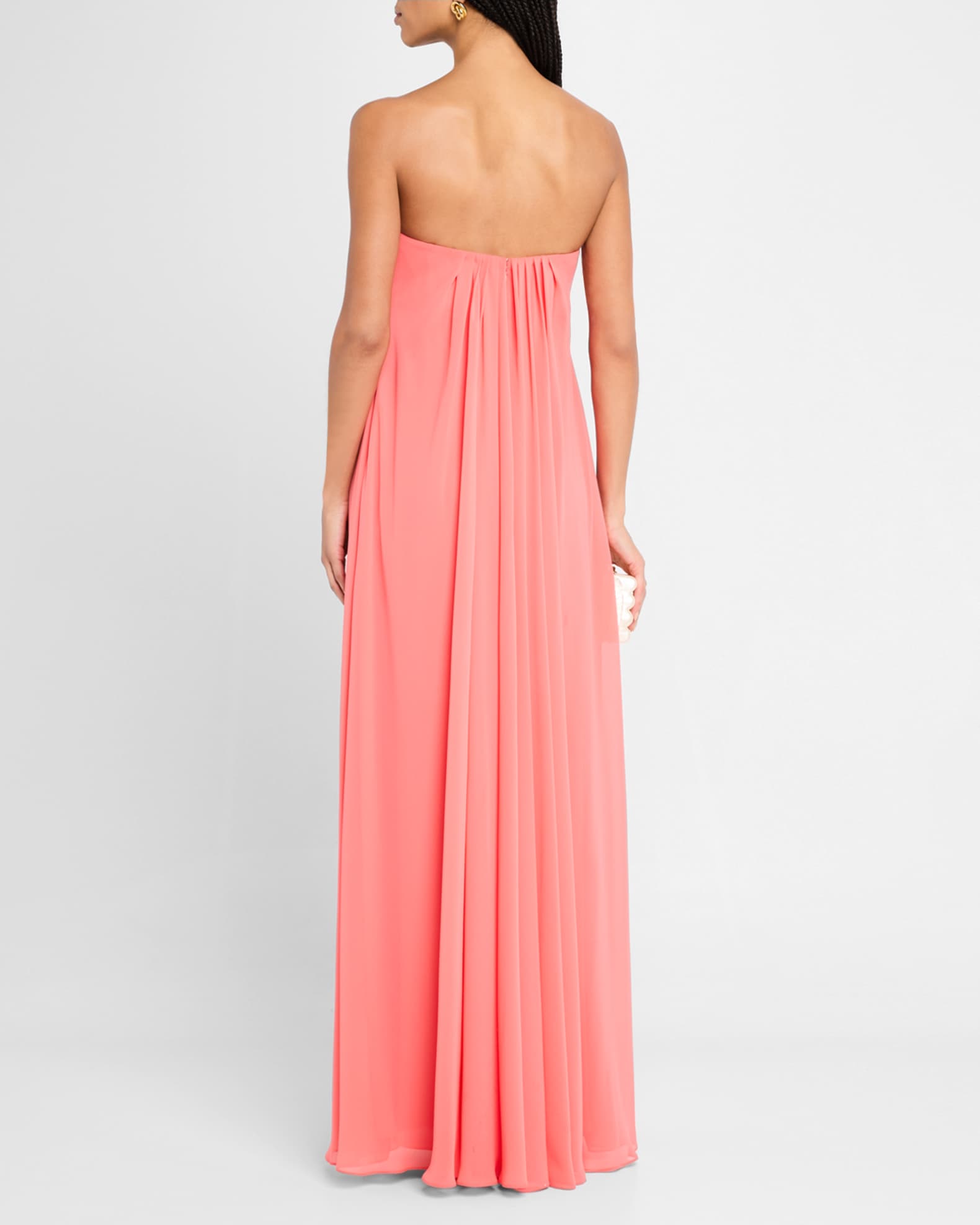 Strapless Chiffon Full Length Gowns Green main image 0