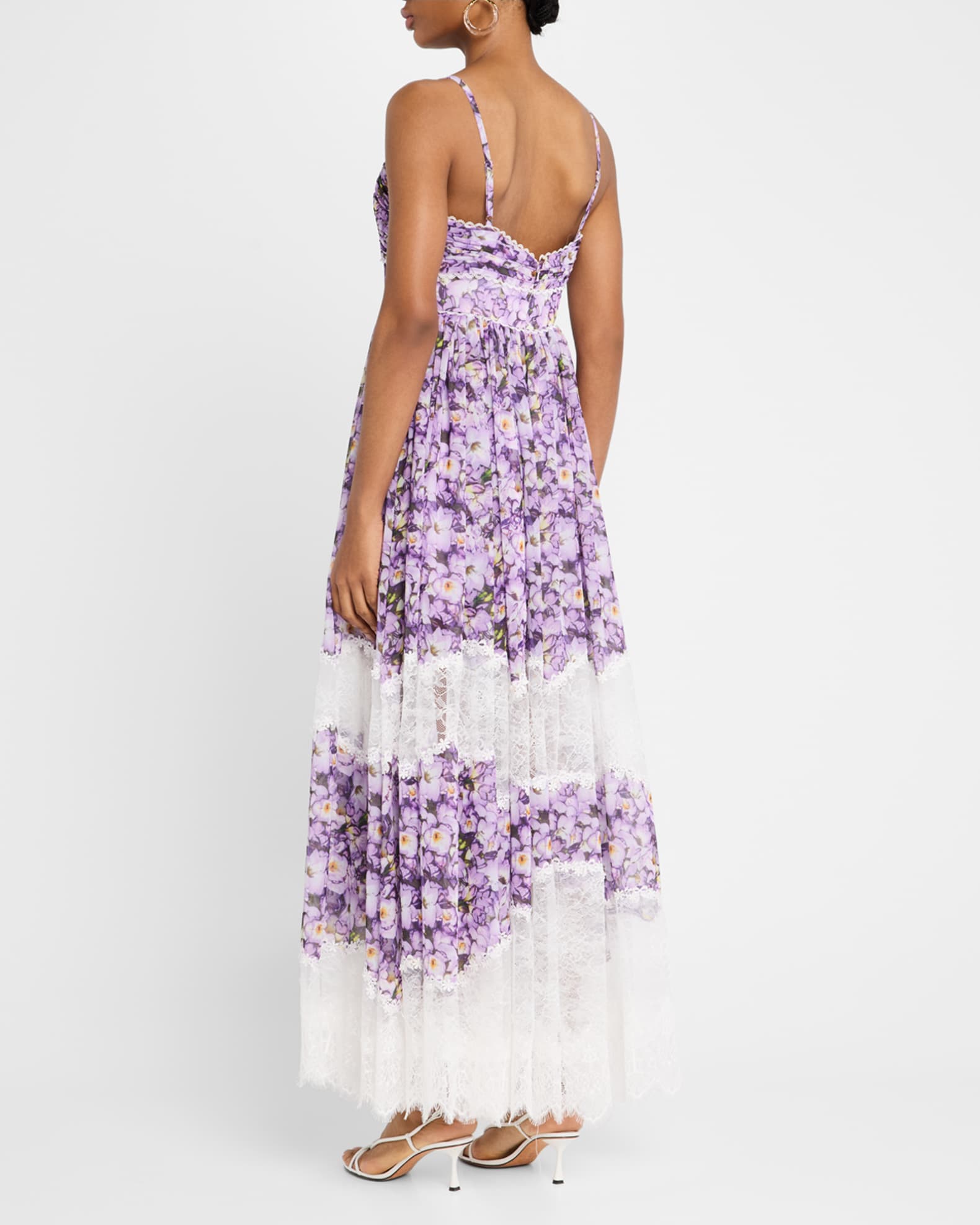knee length dresses for ladies White Embroidered Lace Shirt Dress with Sash By BADGLEY MISCHKA – Elilhaam main image 1