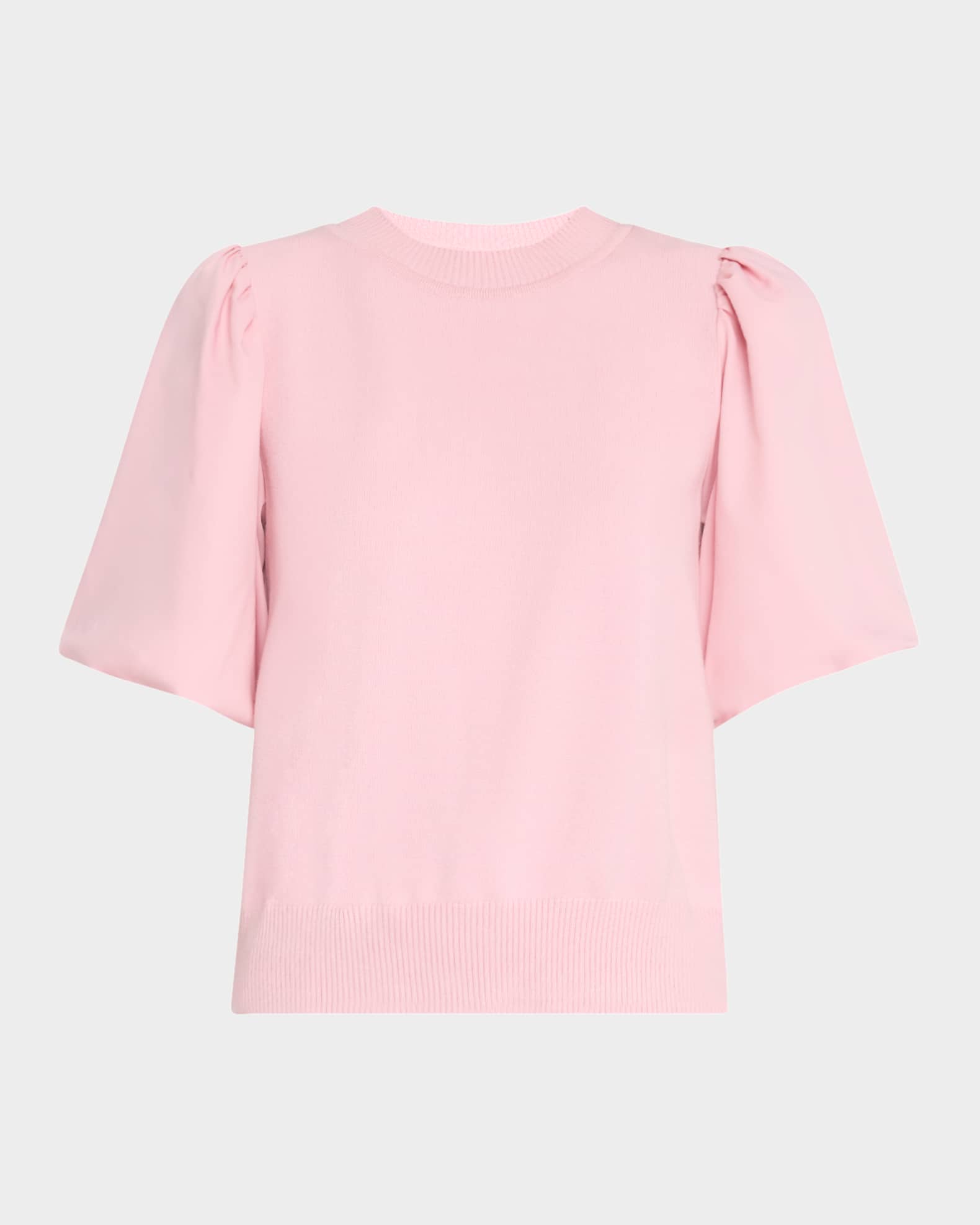Heritage Fit Puff-Sleeve Mixed Media top 0