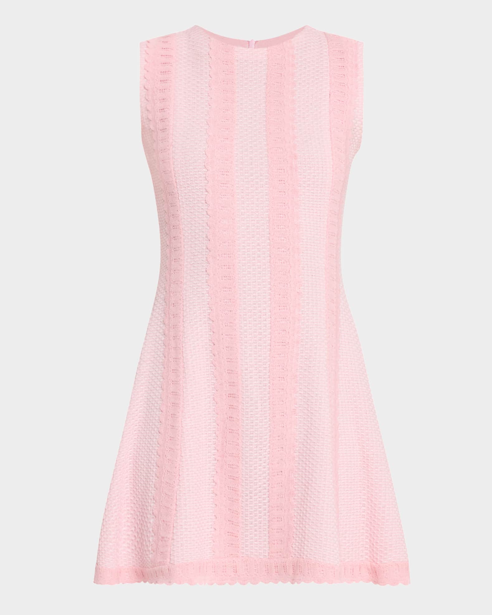 Modern Fit Scalloped-Trim Knit Mini Dress 0
