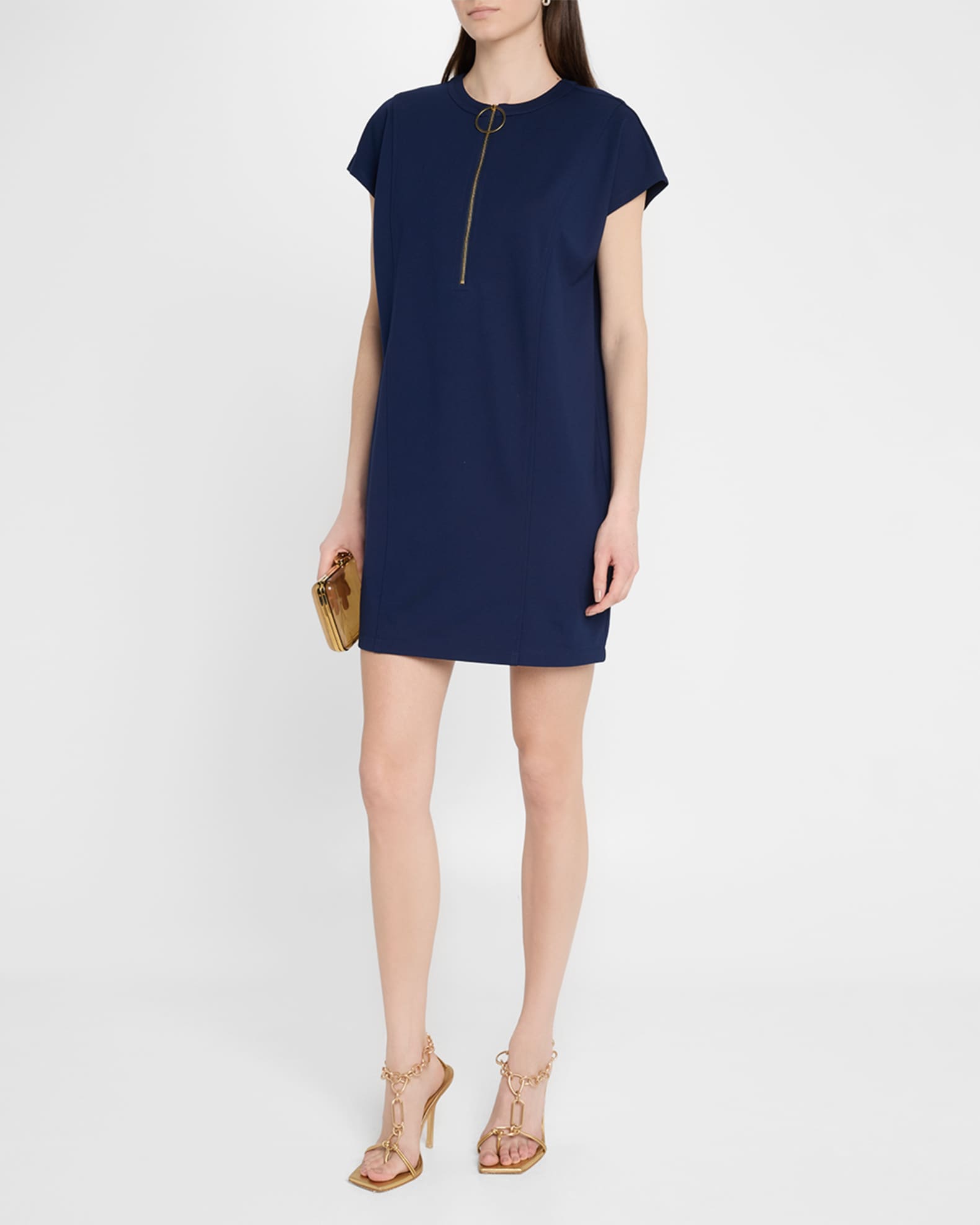 Doubles Zip-Front Mini Shift Dress 1