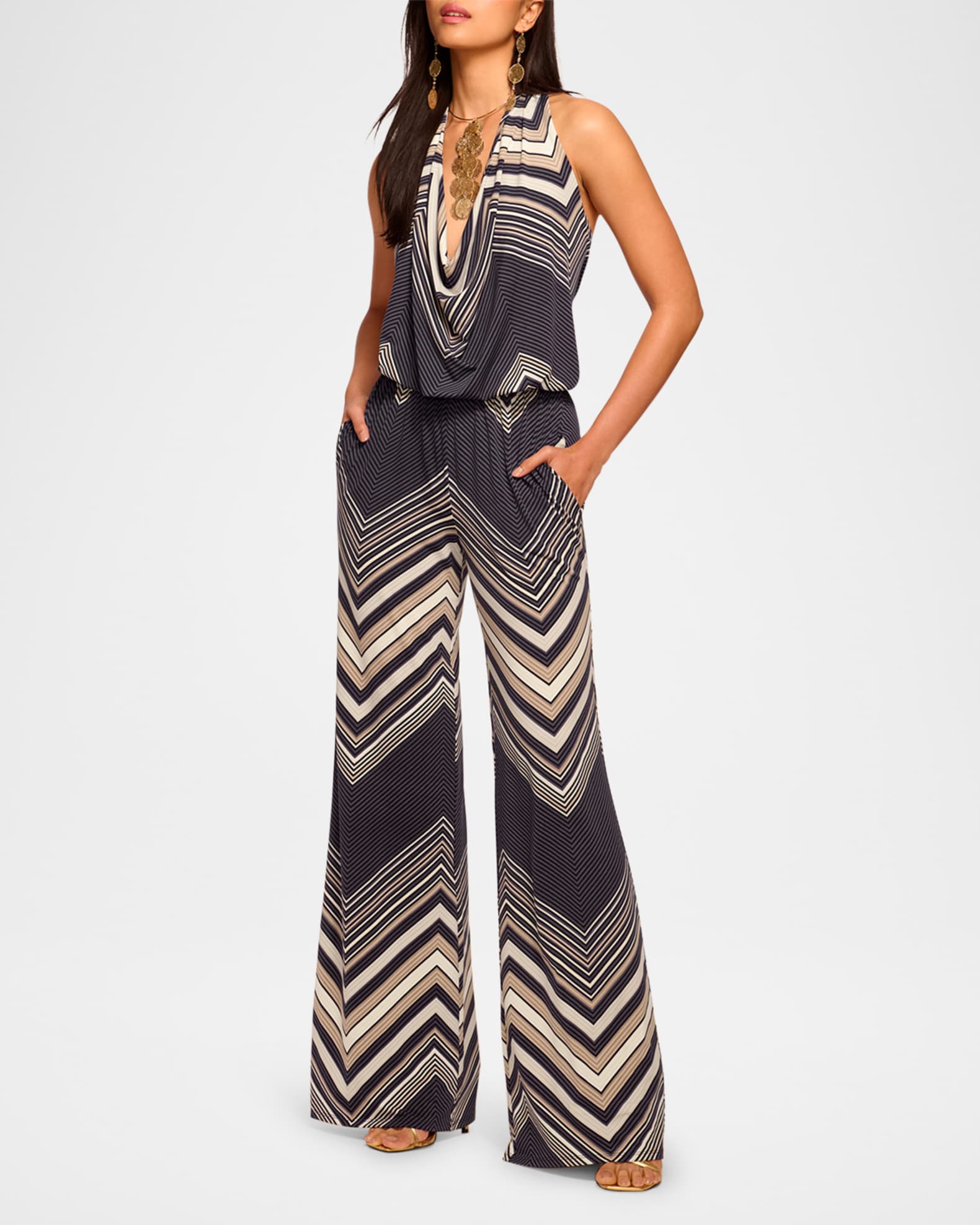 Maria Chevron Halter Dress Maria Chevron Halter Dress
