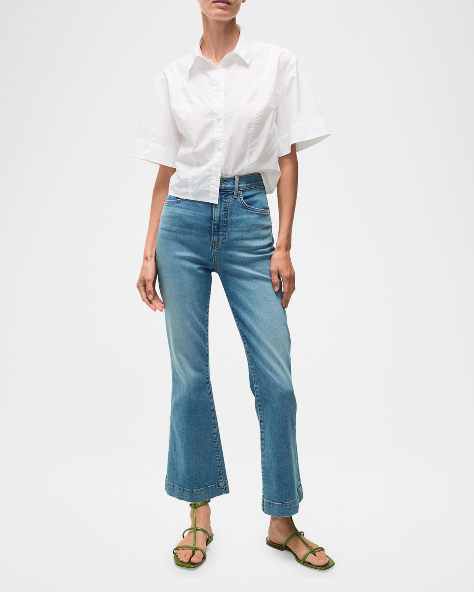 Carson High-Rise Ankle Flare Jeans 1
