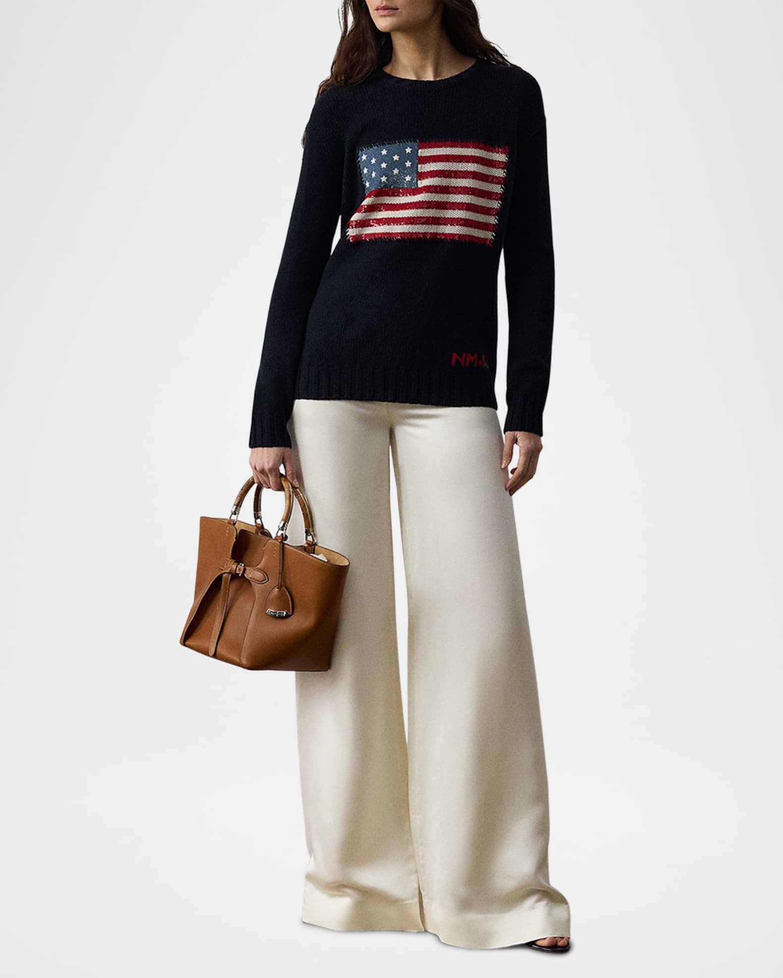 NM x RL Sequin Flag Cashmere Sweater 1