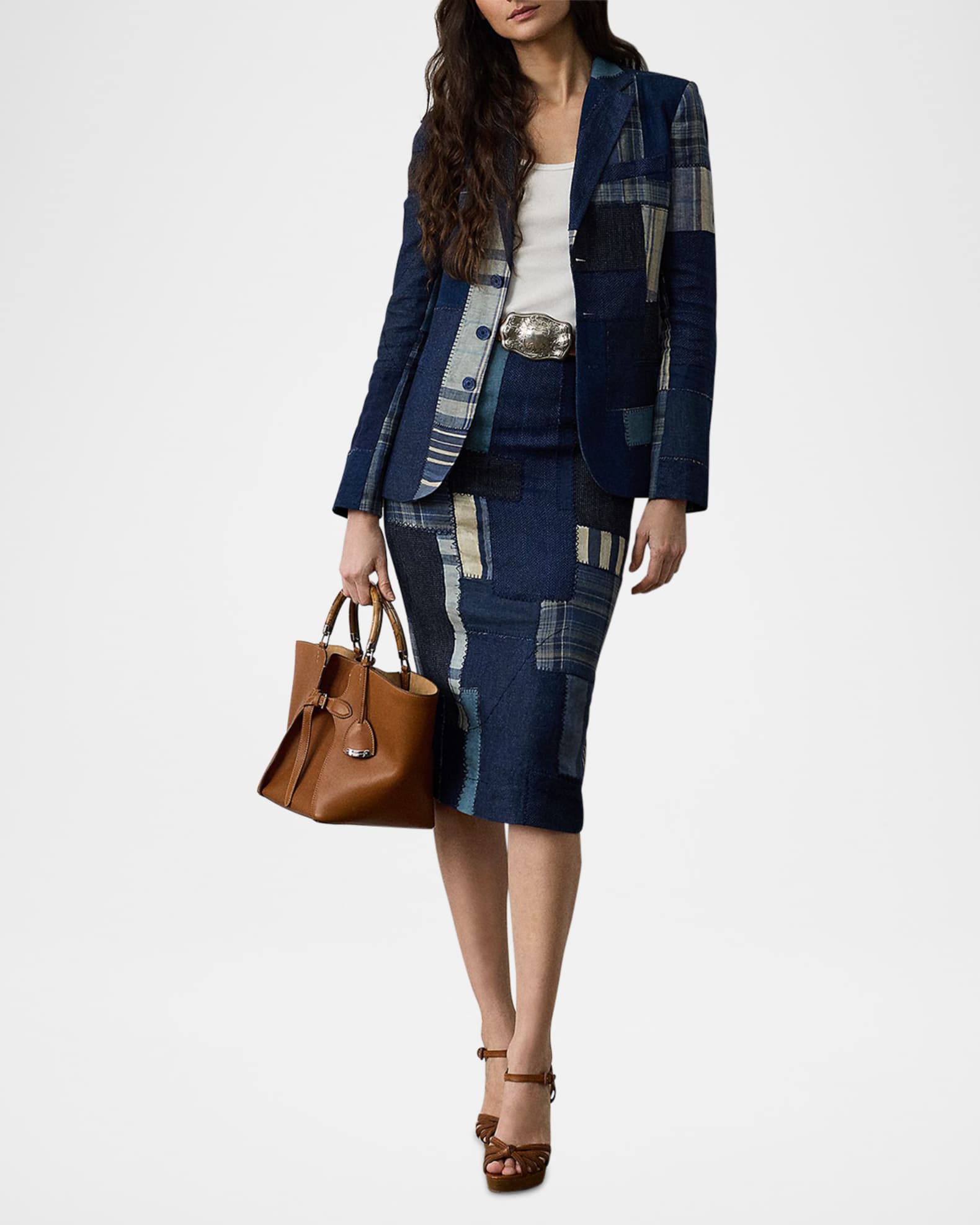 Skye Multi Patchwork Single-Breasted Jacket 1