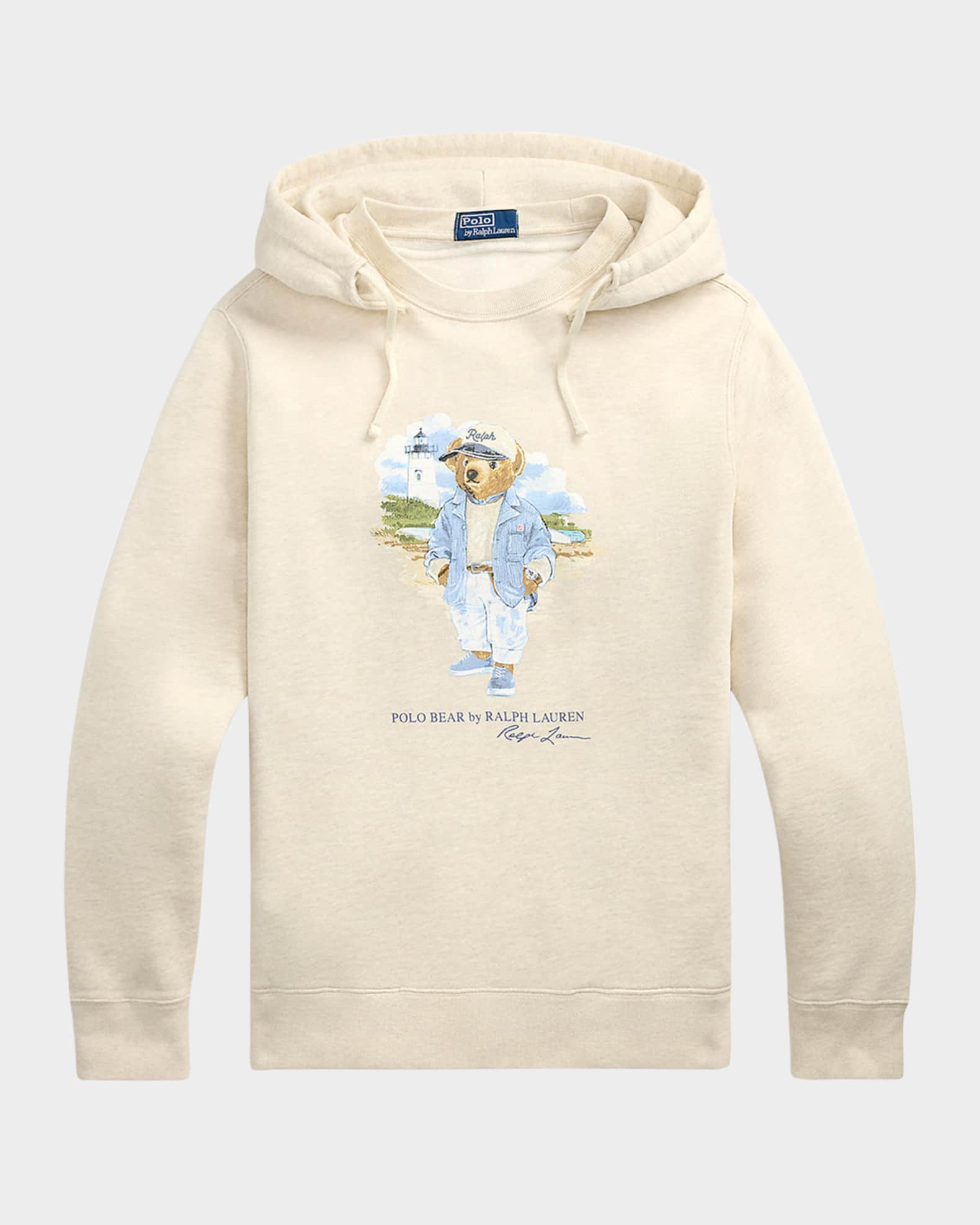 Men's Polo Bear Slub Fleece Hoodie 0