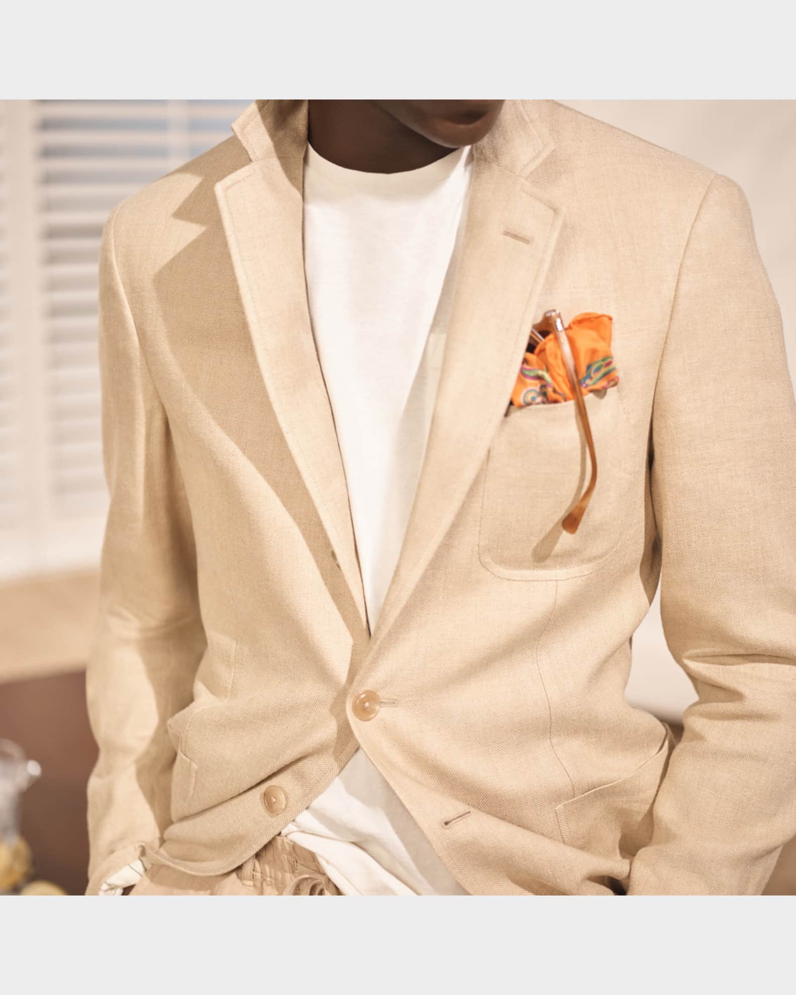 Men's Tailored Herringbone Sport Coat 1