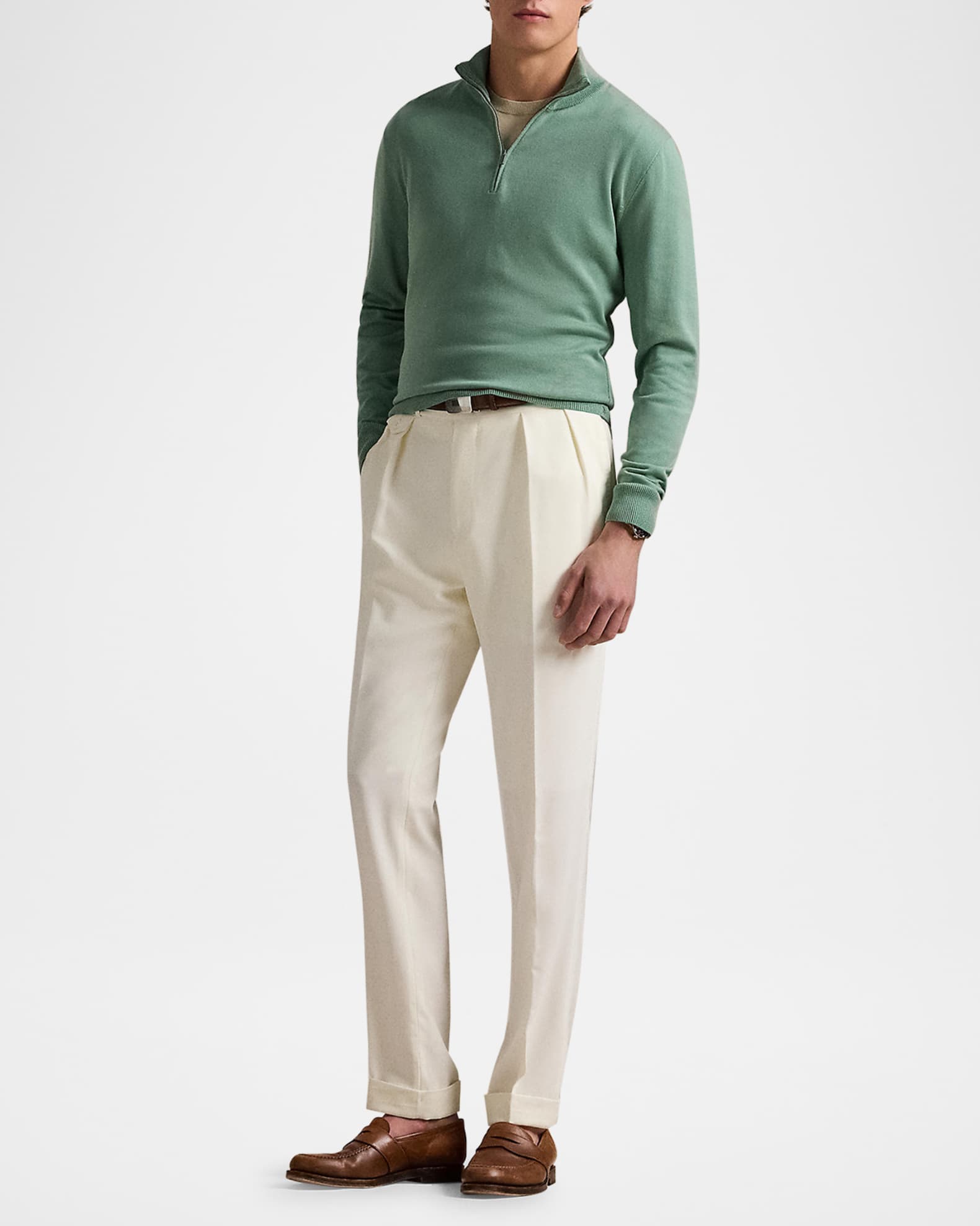 Men's Cotton Quarter-Zip Sweater 1