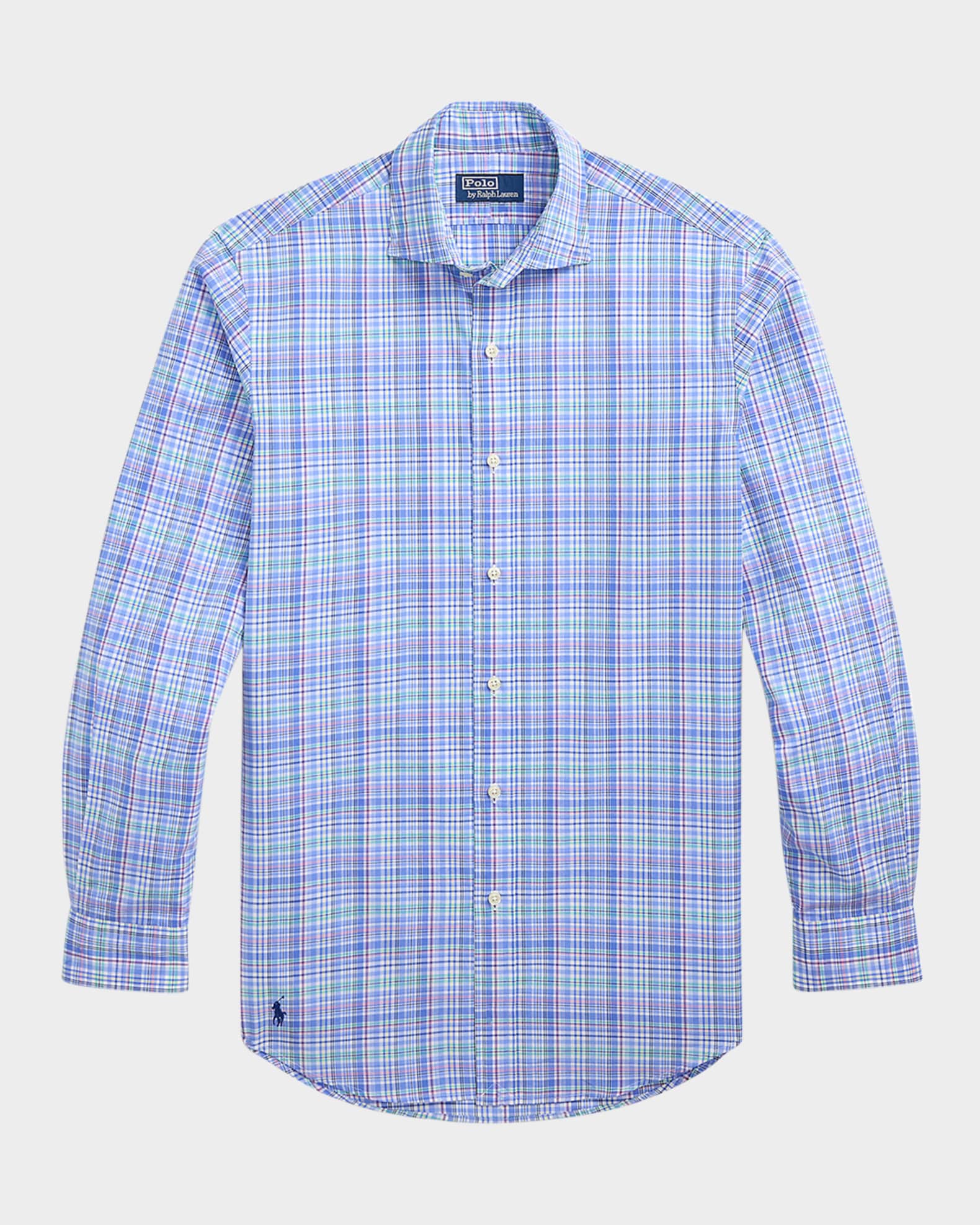 Men's Classic-Fit Checked Poplin Sport Shirt 0